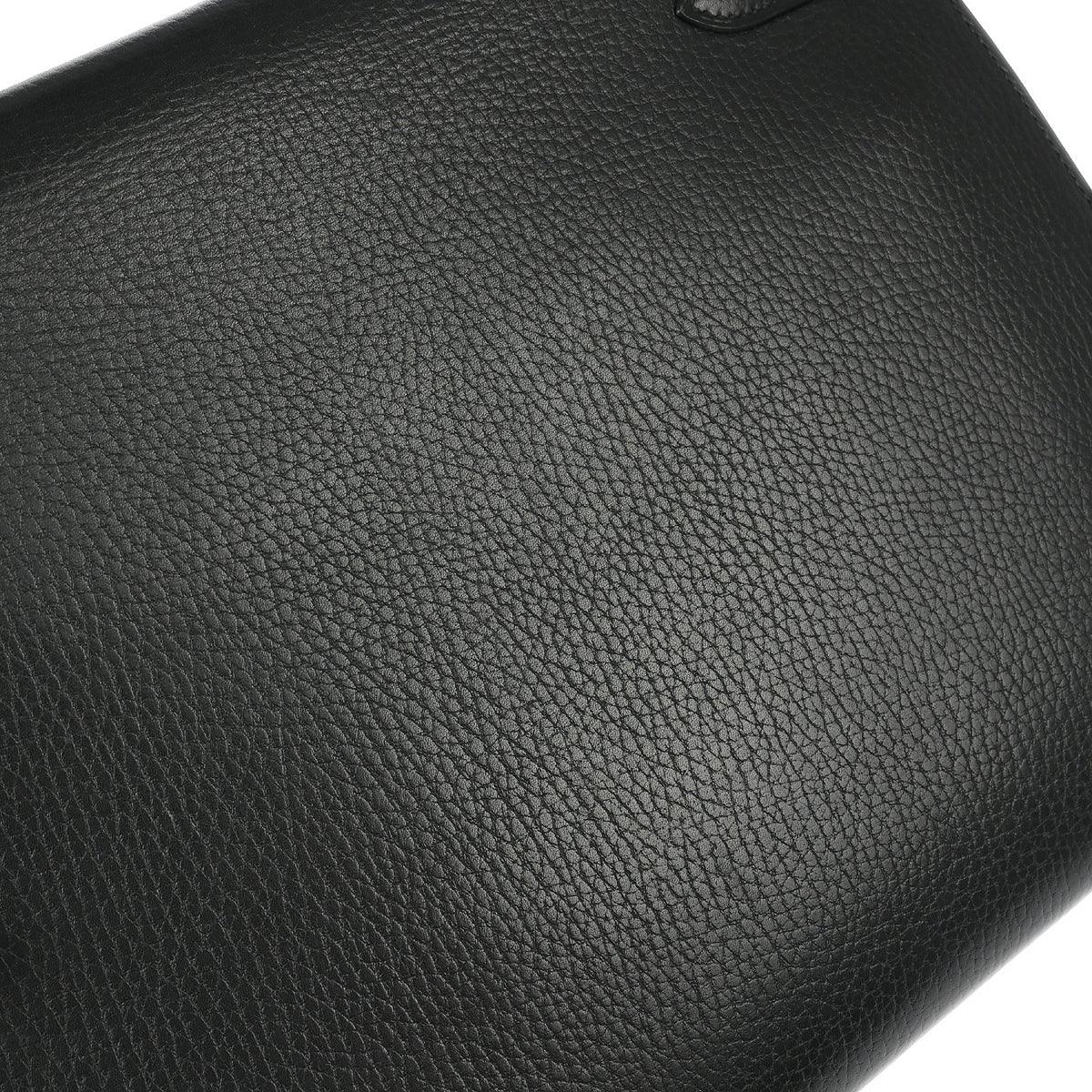 Hermes Black Ardennes Kelly 32 Sellier Handbag