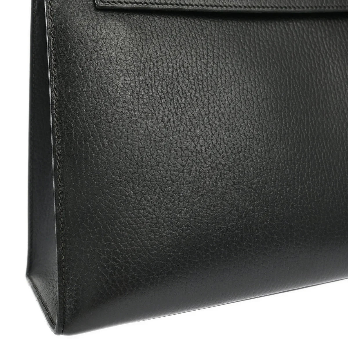 Hermes Black Ardennes Kelly 32 Sellier Handbag