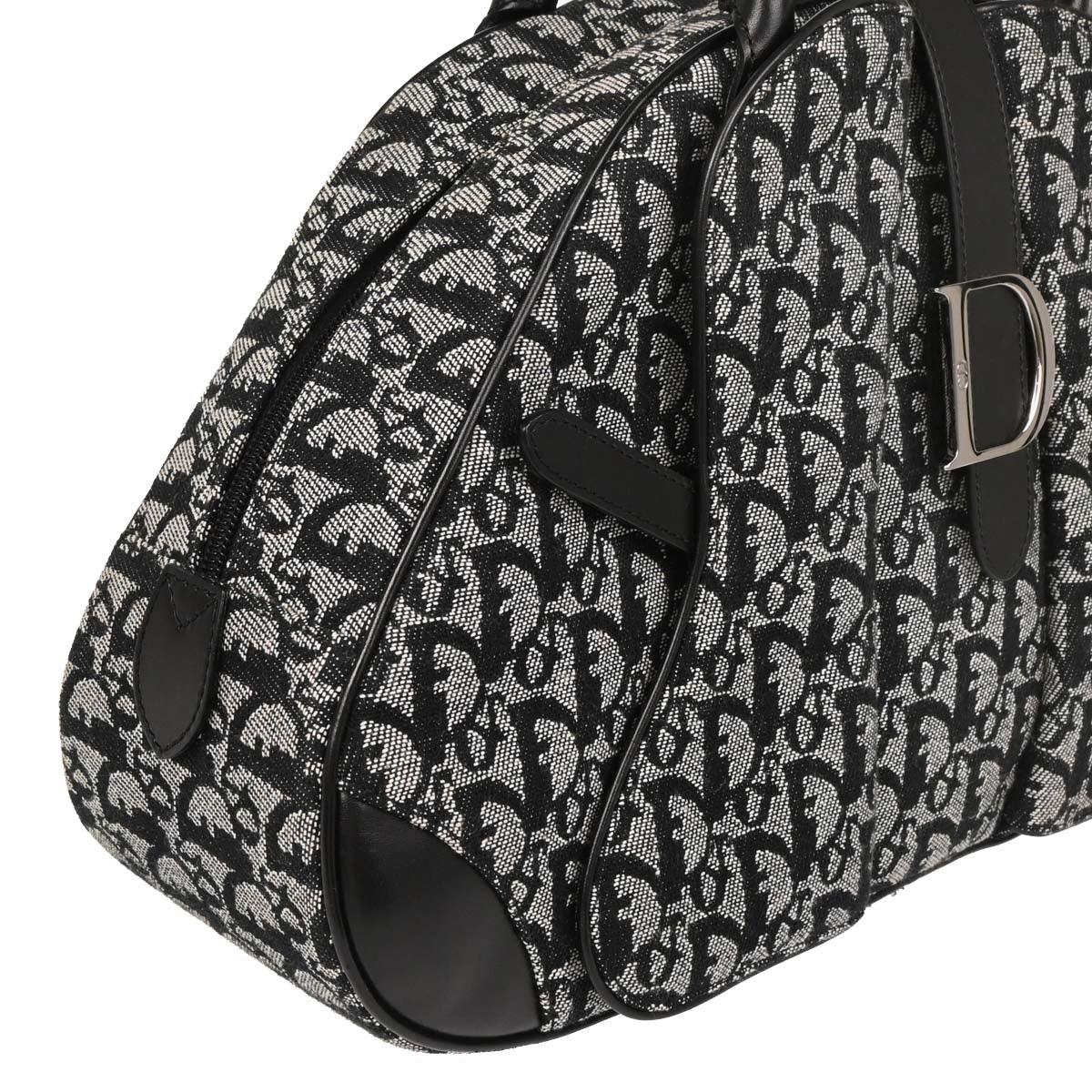 Christian 2002 Dior Black Double Saddle Trotter Handbag