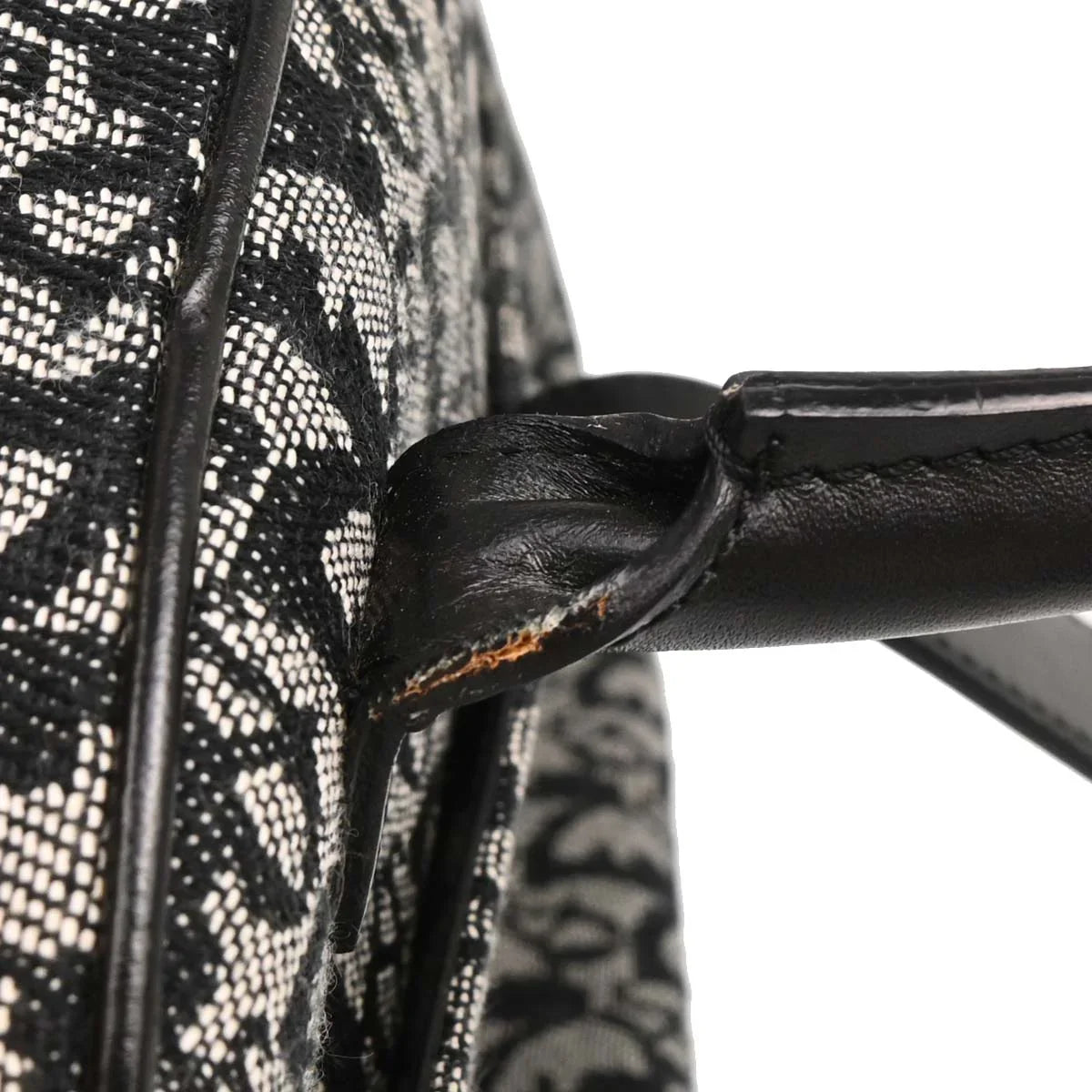 Christian 2002 Dior Black Double Saddle Trotter Handbag