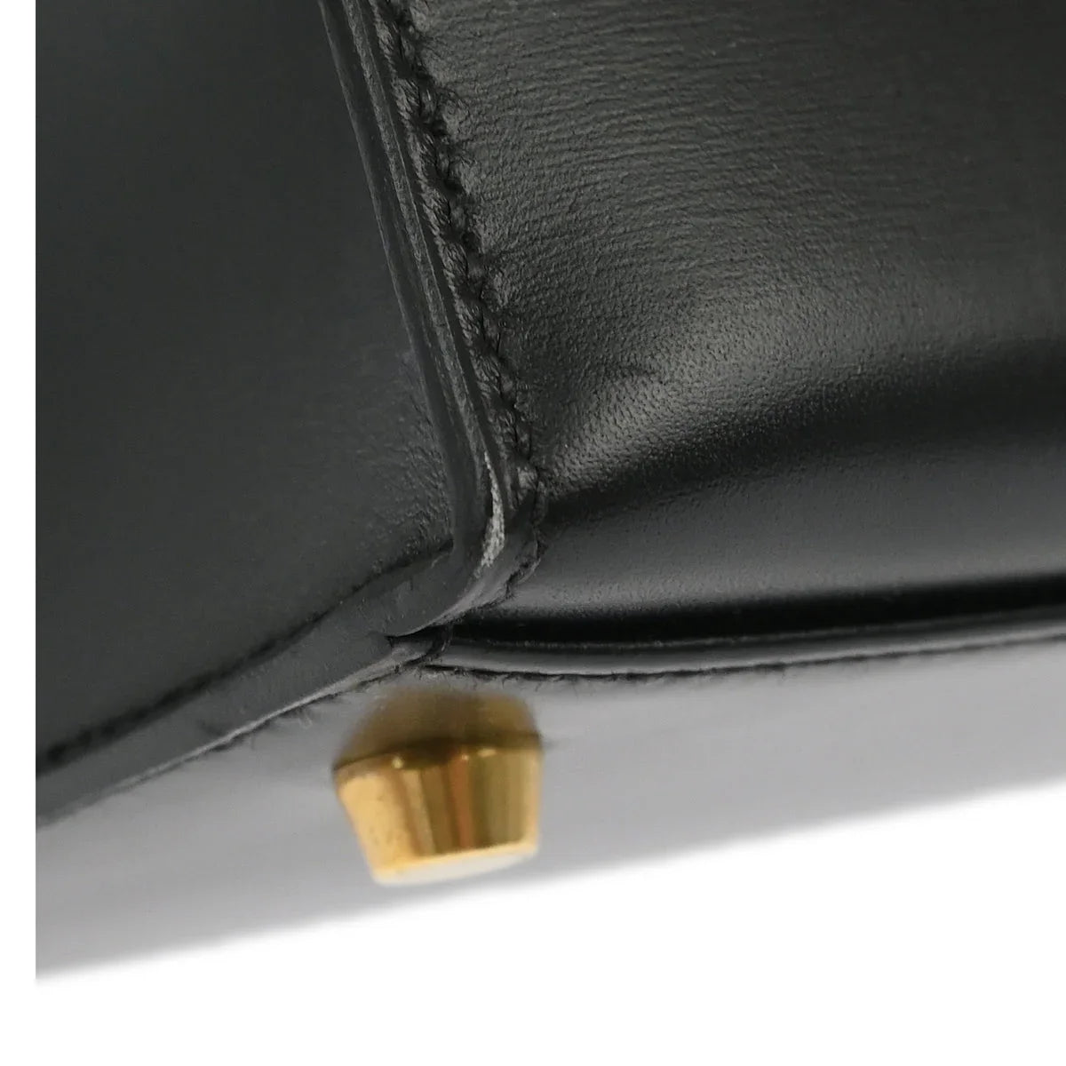 Hermes Black Box Calf Kelly 35 Sellier 2way Shoulder Handbag