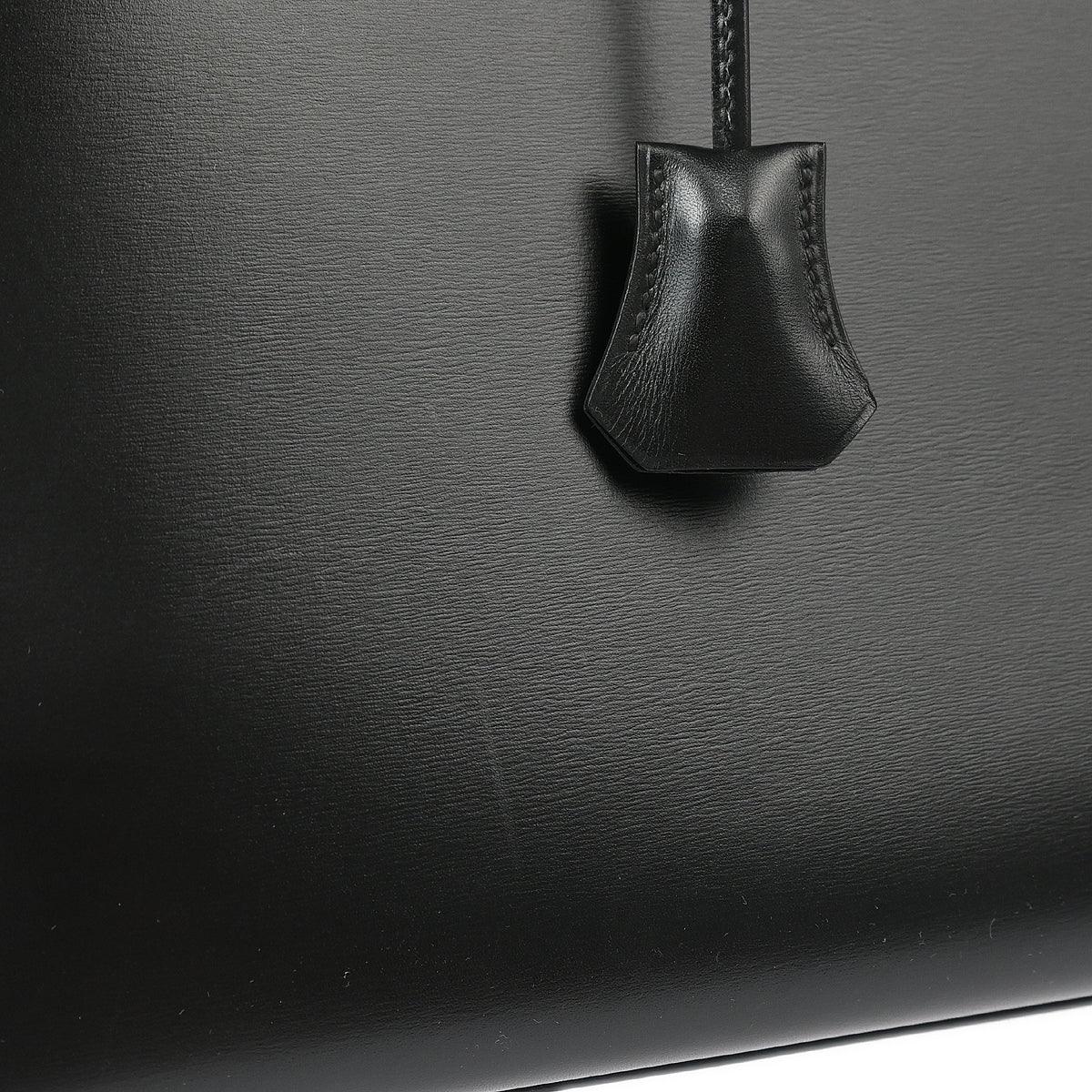 Hermes Black Box Calf Kelly 35 Sellier 2way Shoulder Handbag