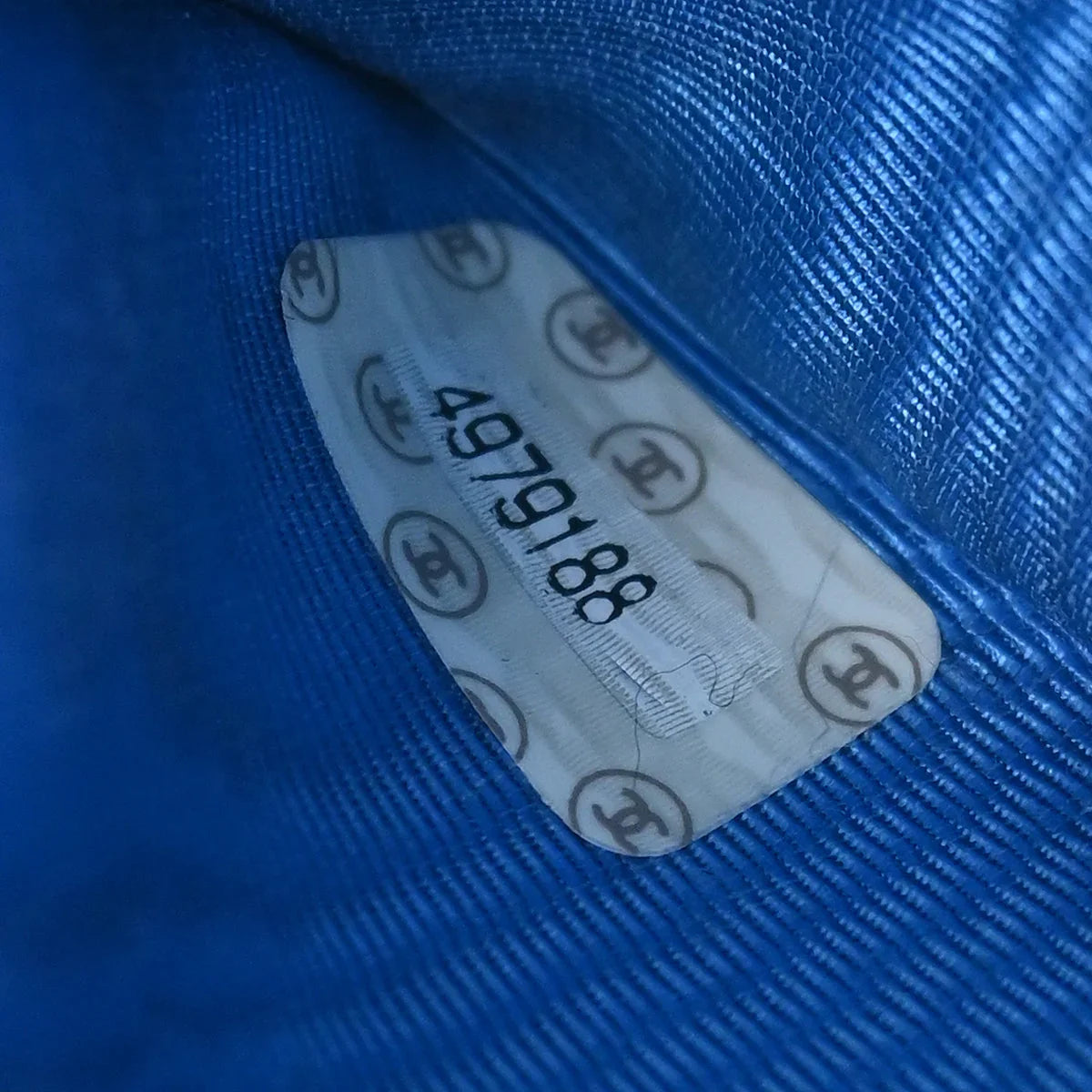 Chanel 1996-1997 Blue Caviar Skin Coin Purse Wallet