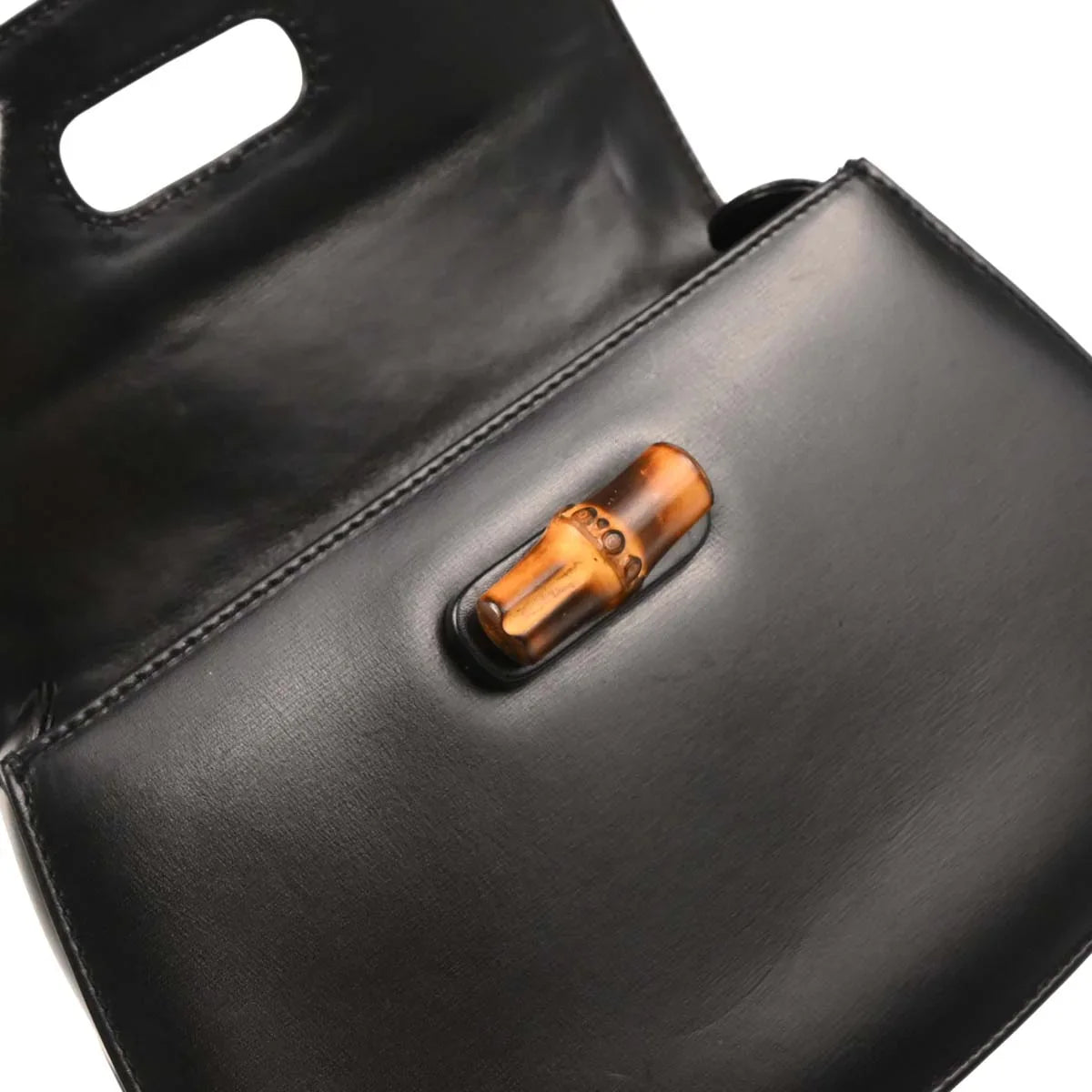 Gucci Black Bamboo 2way Shoulder Handbag
