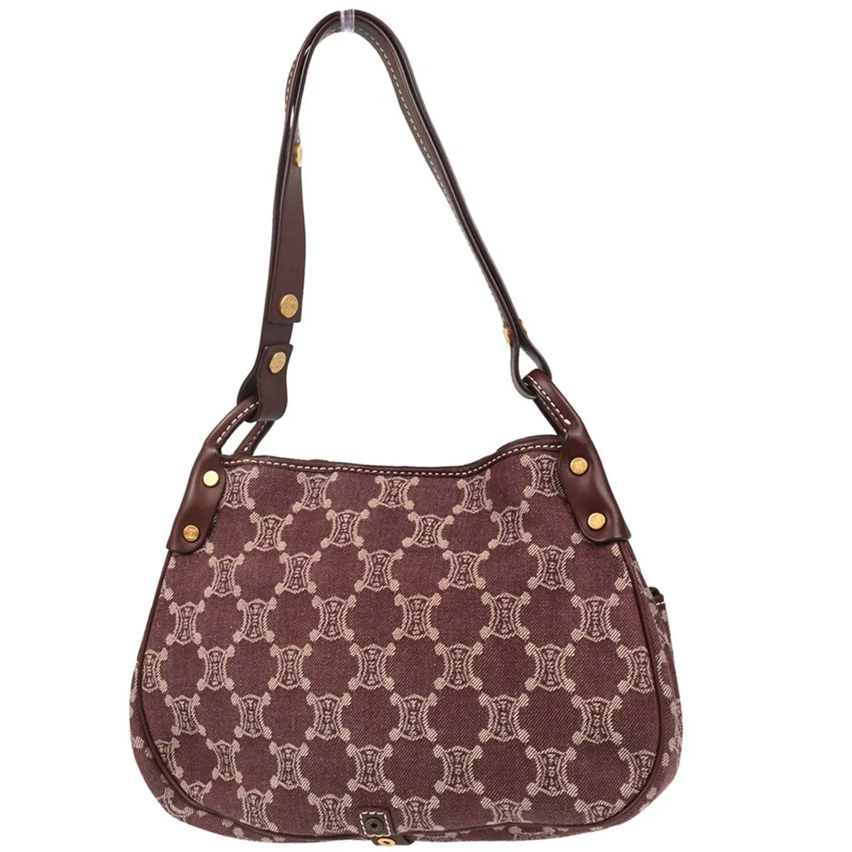 Celine Bordeaux Macadam Shoulder Bag