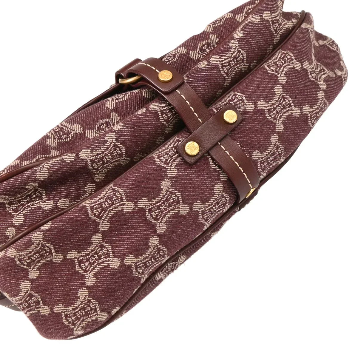 Celine Bordeaux Macadam Shoulder Bag