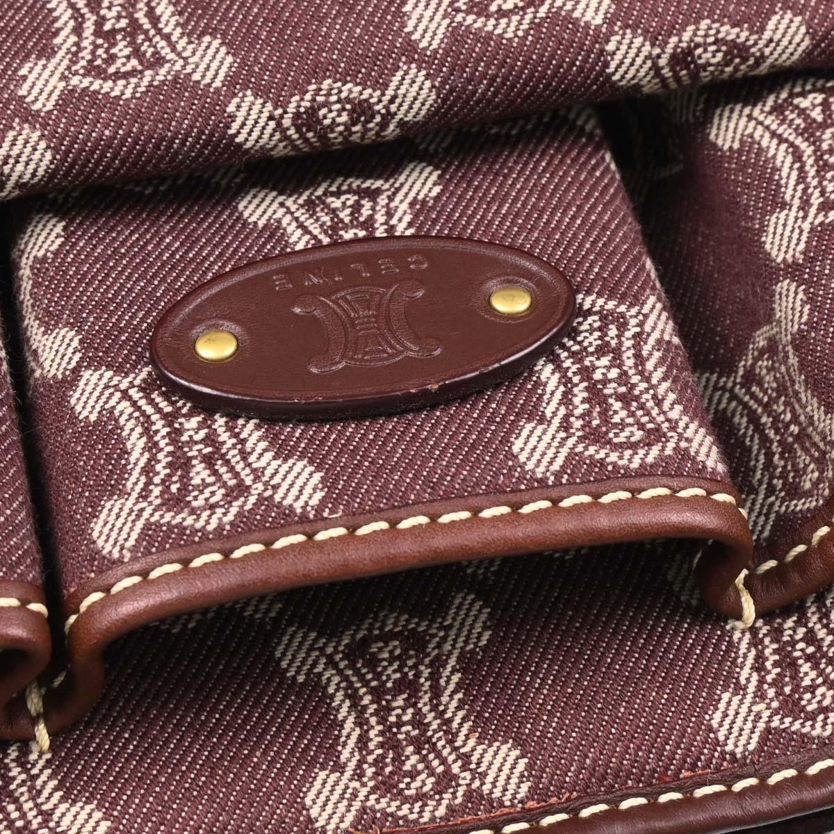 Celine Bordeaux Macadam Shoulder Bag