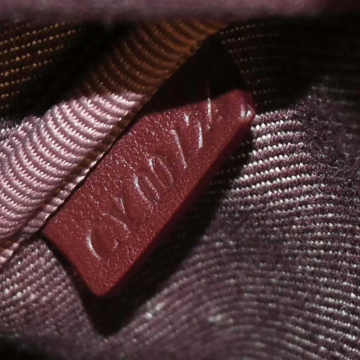Celine Bordeaux Macadam Shoulder Bag