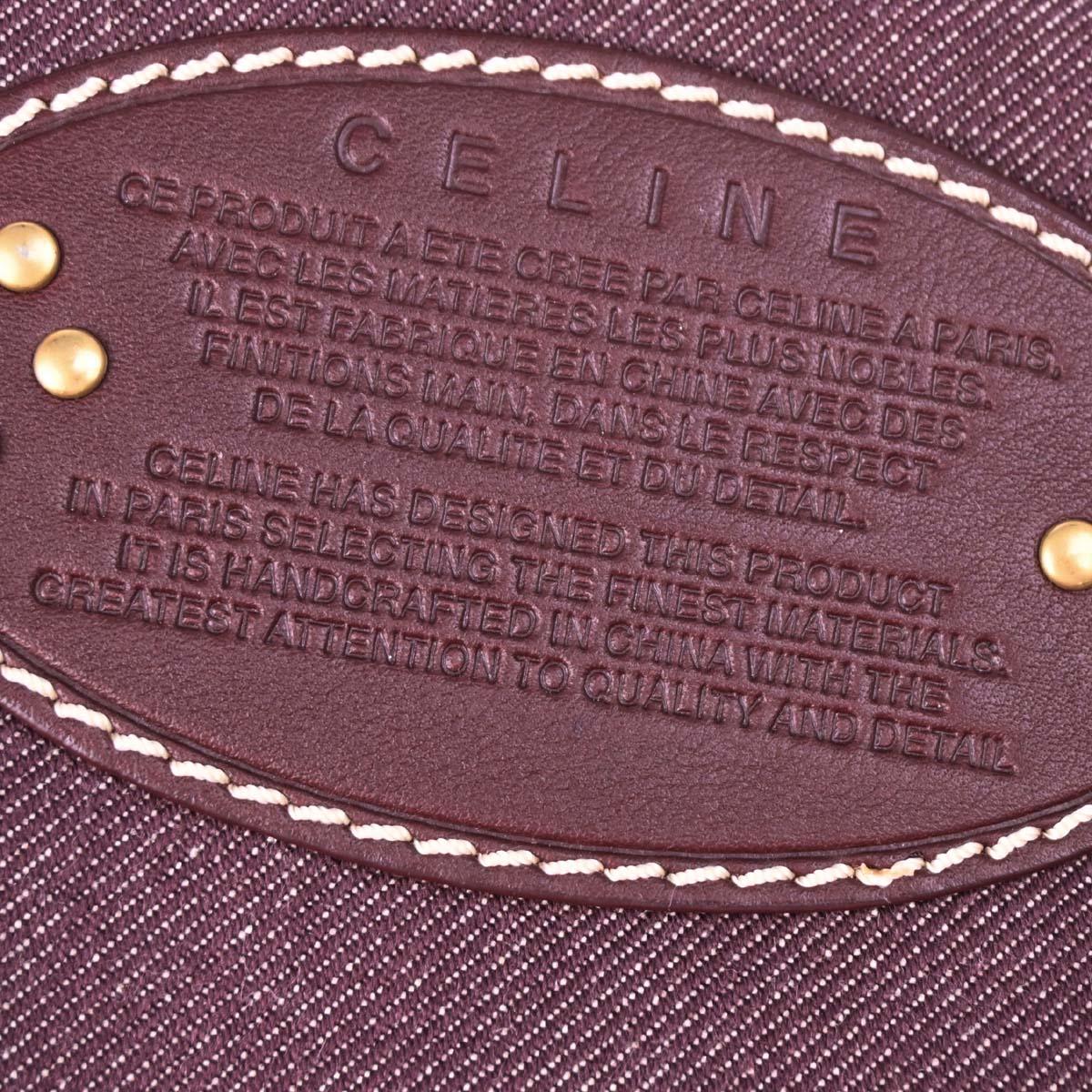Celine Bordeaux Macadam Shoulder Bag