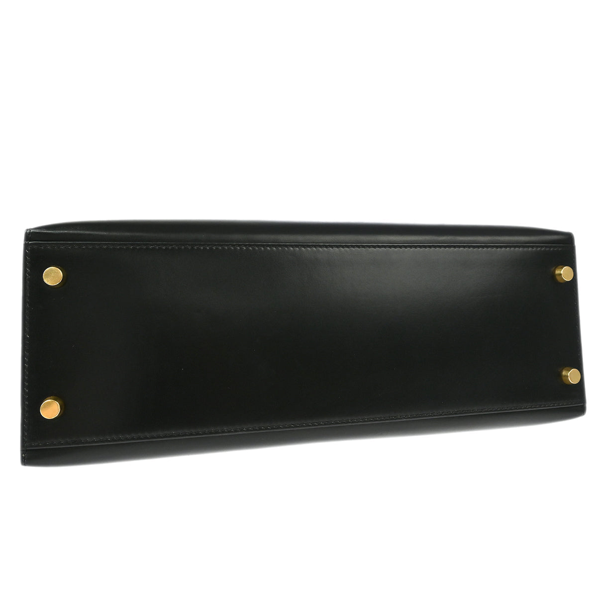 Hermes 1996 Black Box Calf Kelly 32 Sellier Handbag
