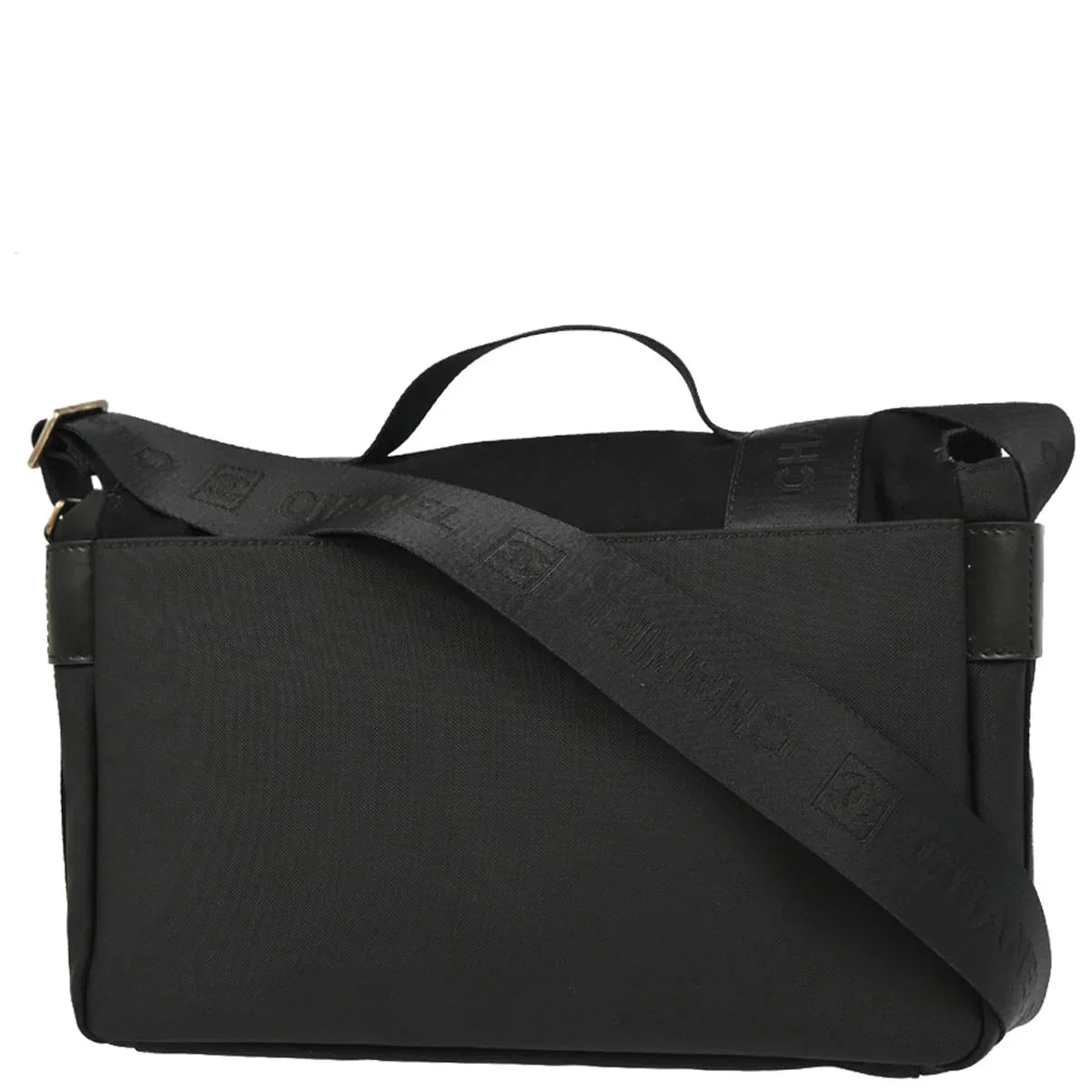Chanel 2004-2005 Black Felt Nylon Sport Line 2way Shoulder Handbag