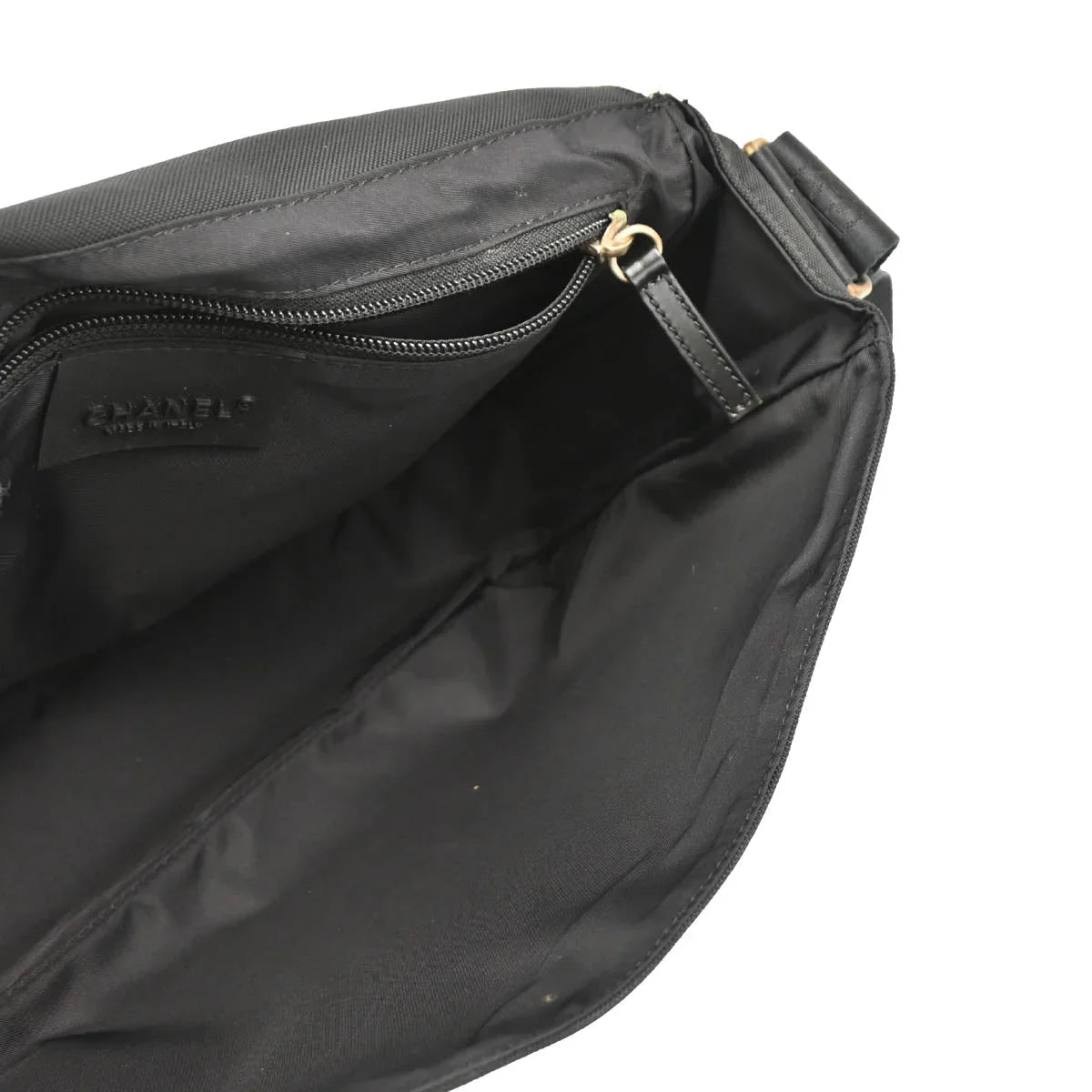 Chanel 2004-2005 Black Felt Nylon Sport Line 2way Shoulder Handbag