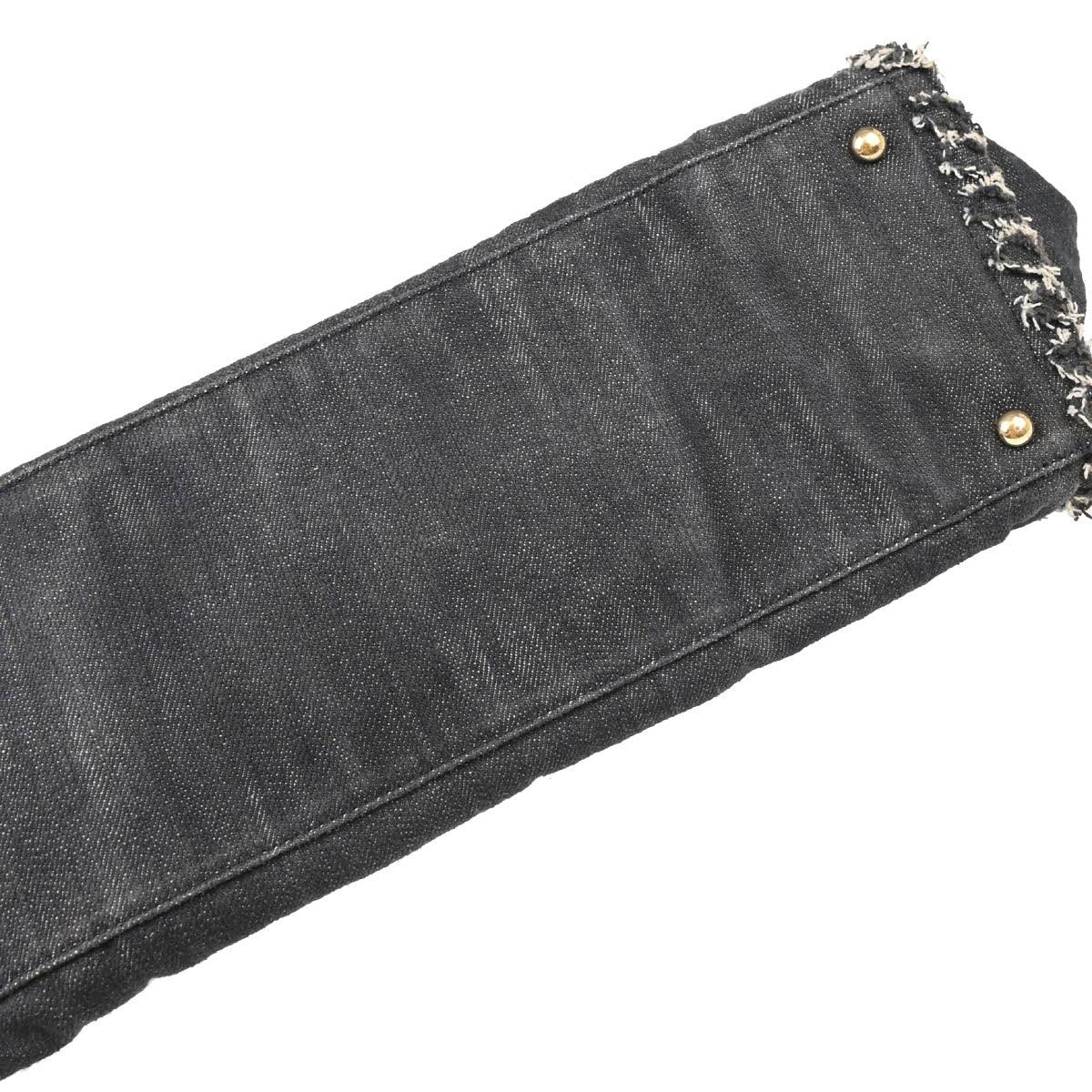 Chanel 2005-2006 Navy Denim Night Flight Tote Handbag