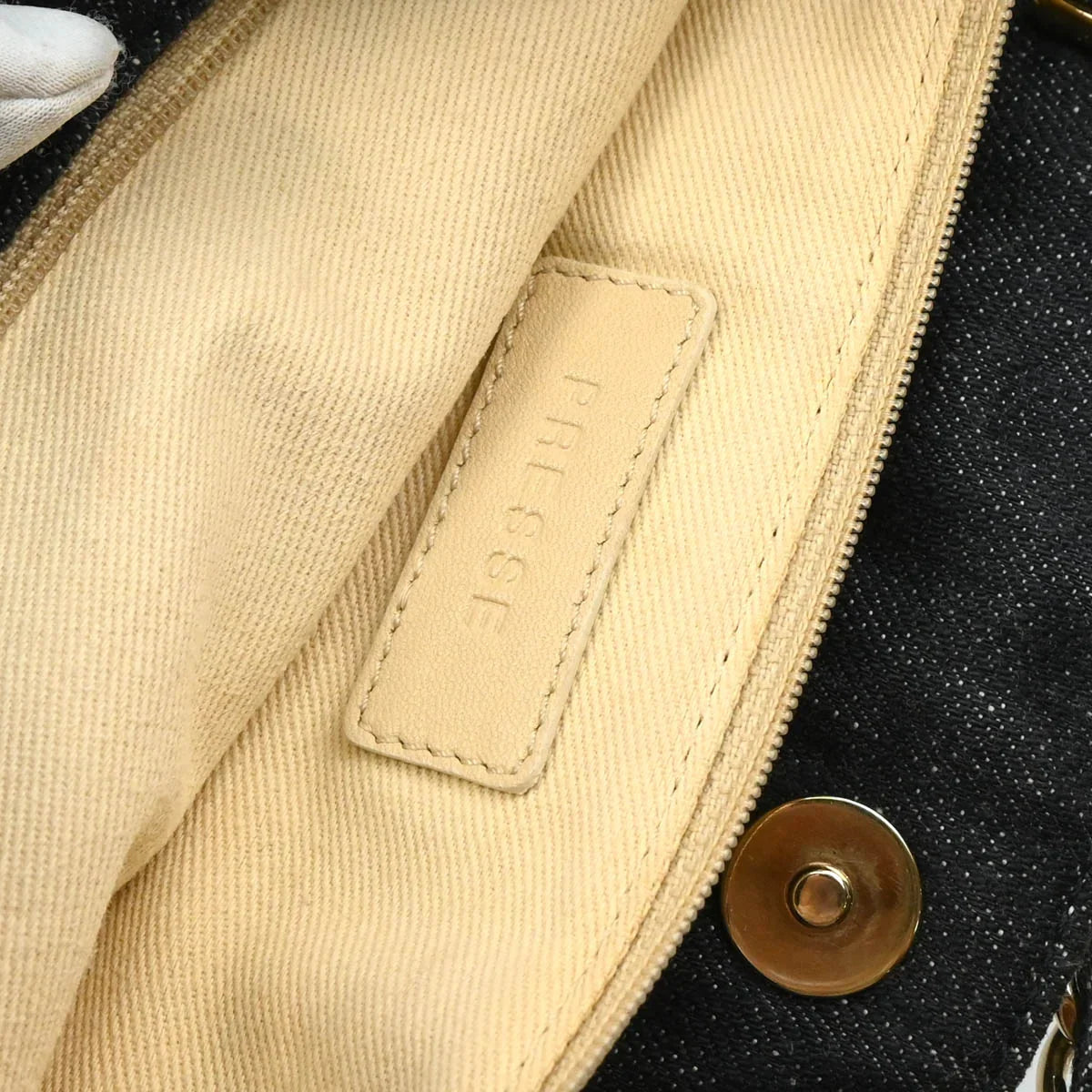 Chanel 2005-2006 Navy Denim Night Flight Tote Handbag