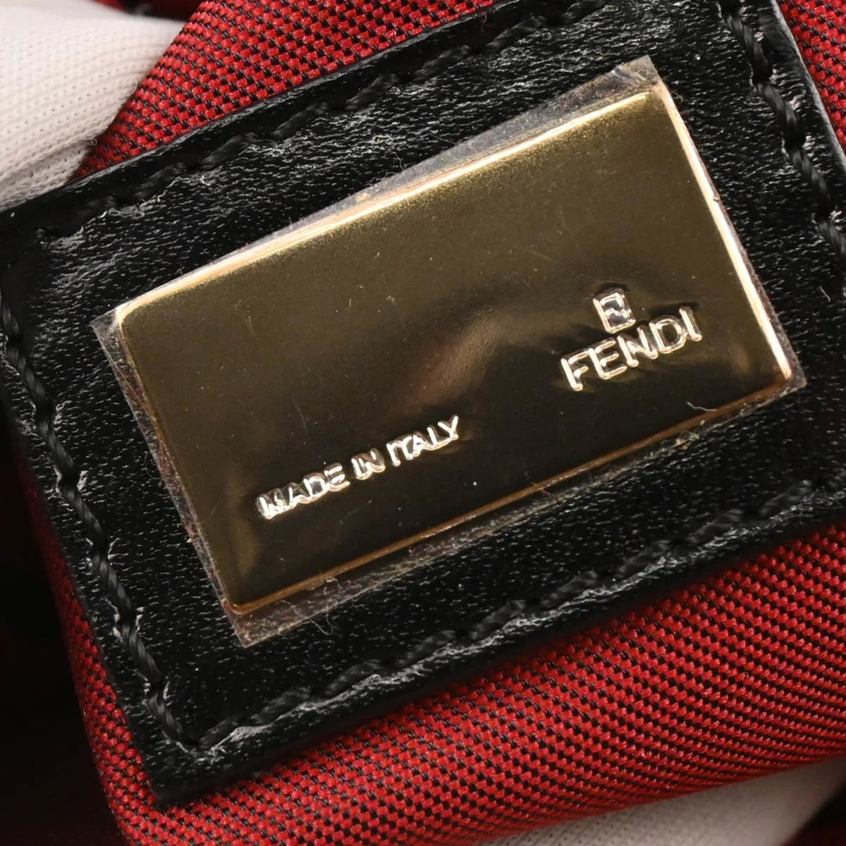 Fendi 2002 Red Zucchino Handbag