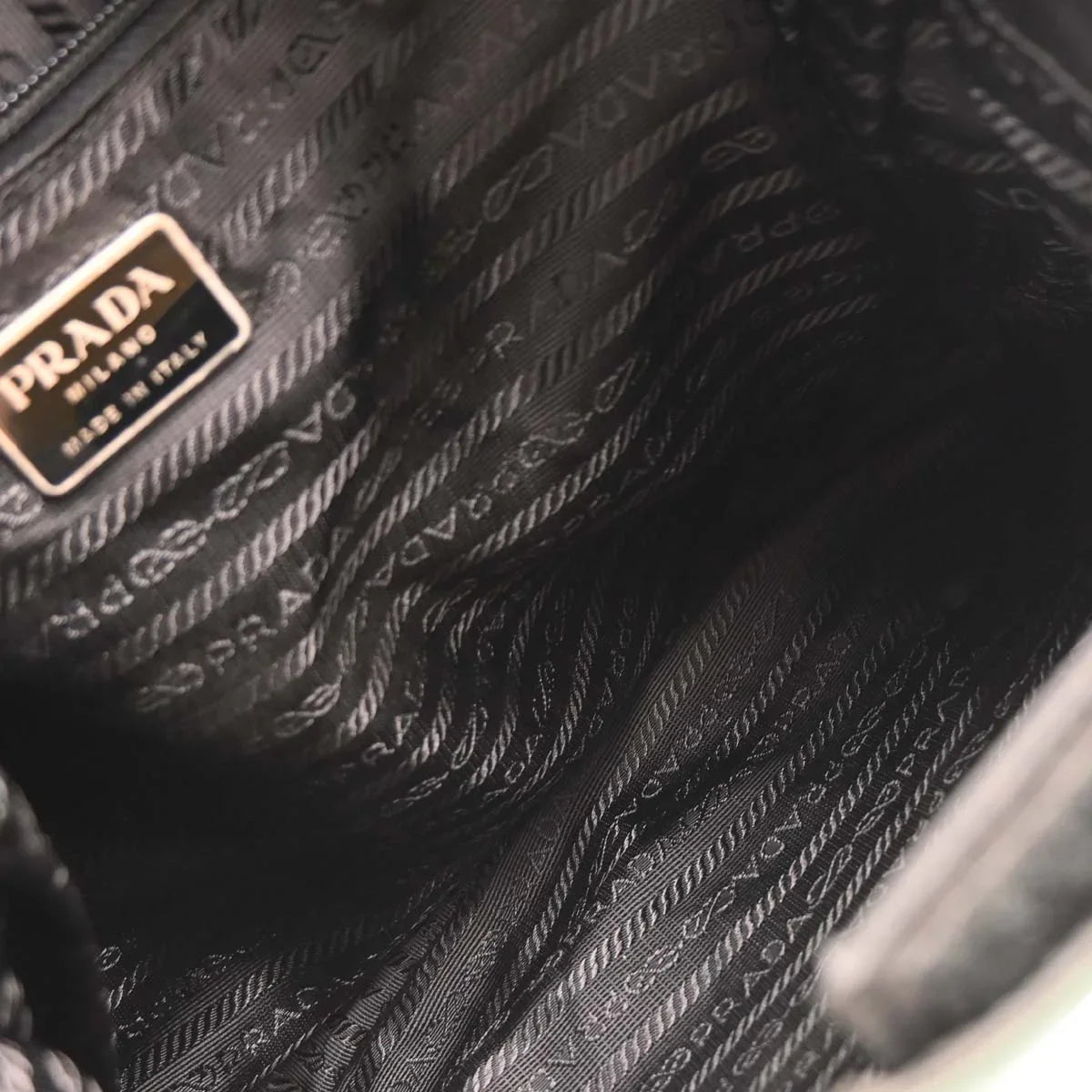 Prada Dark Green Nylon Handbag