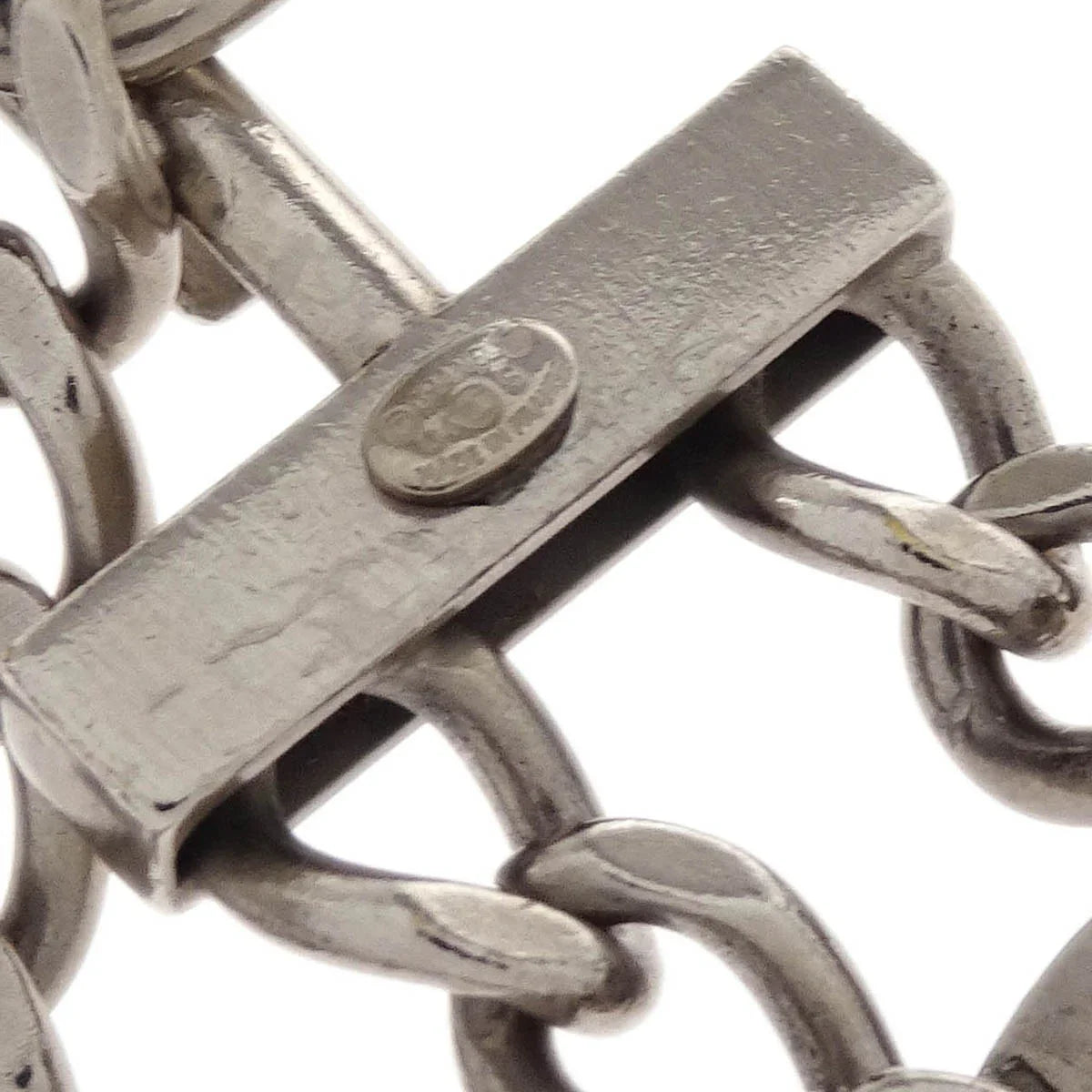 Chanel Silver Chain Belt Medallion Small Good 04S