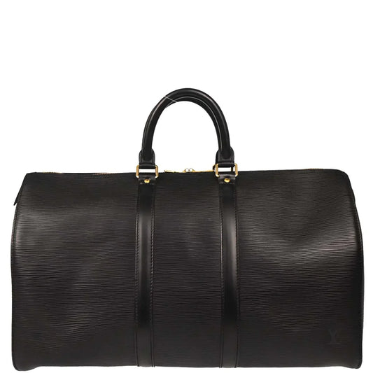Louis Vuitton 1999 Black Epi Keepall 45 Travel Handbag M42972