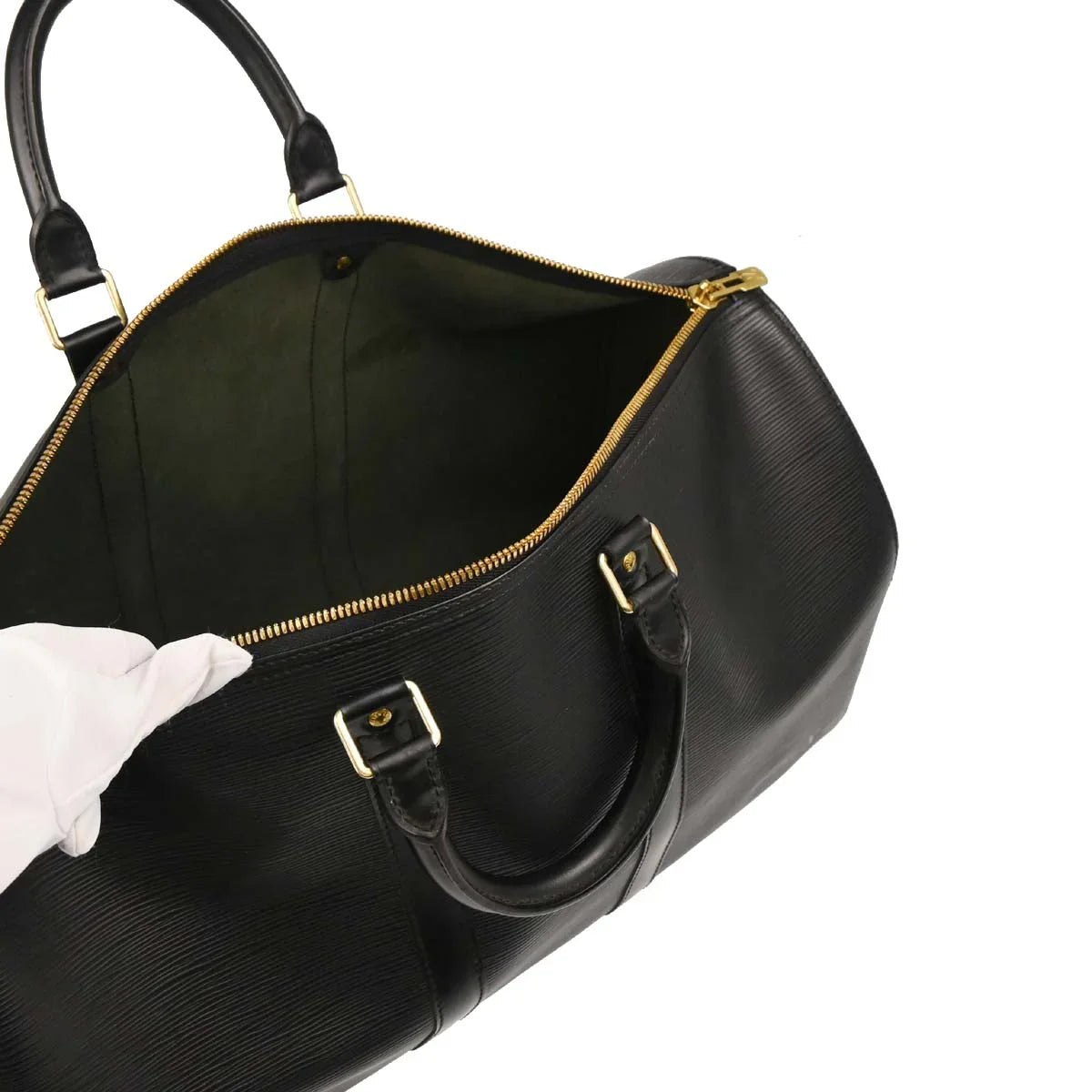 Louis Vuitton 1999 Black Epi Keepall 45 Travel Handbag M42972
