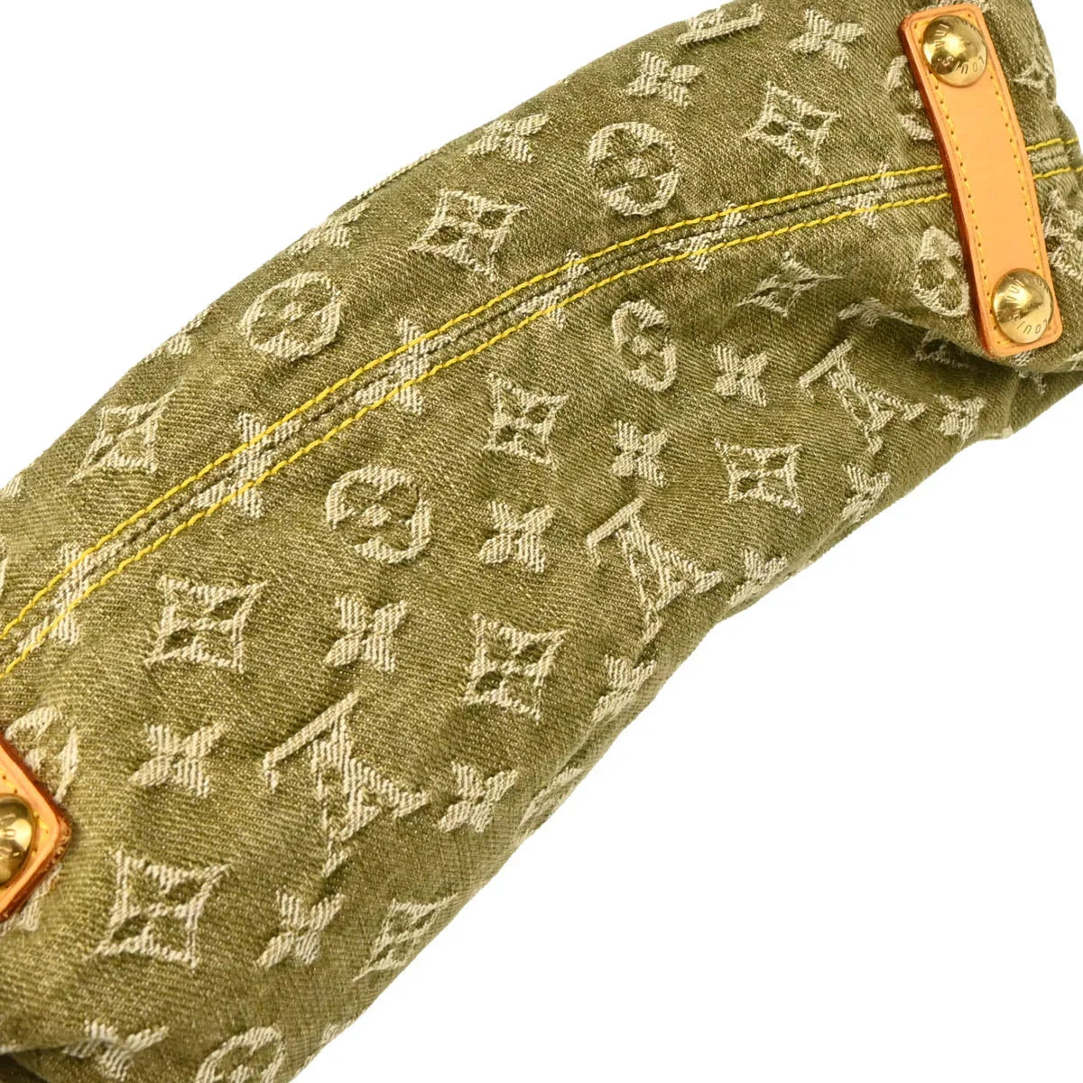 Louis Vuitton 2006 Green Monogram Denim Baggy PM Shoulder Bag M95213
