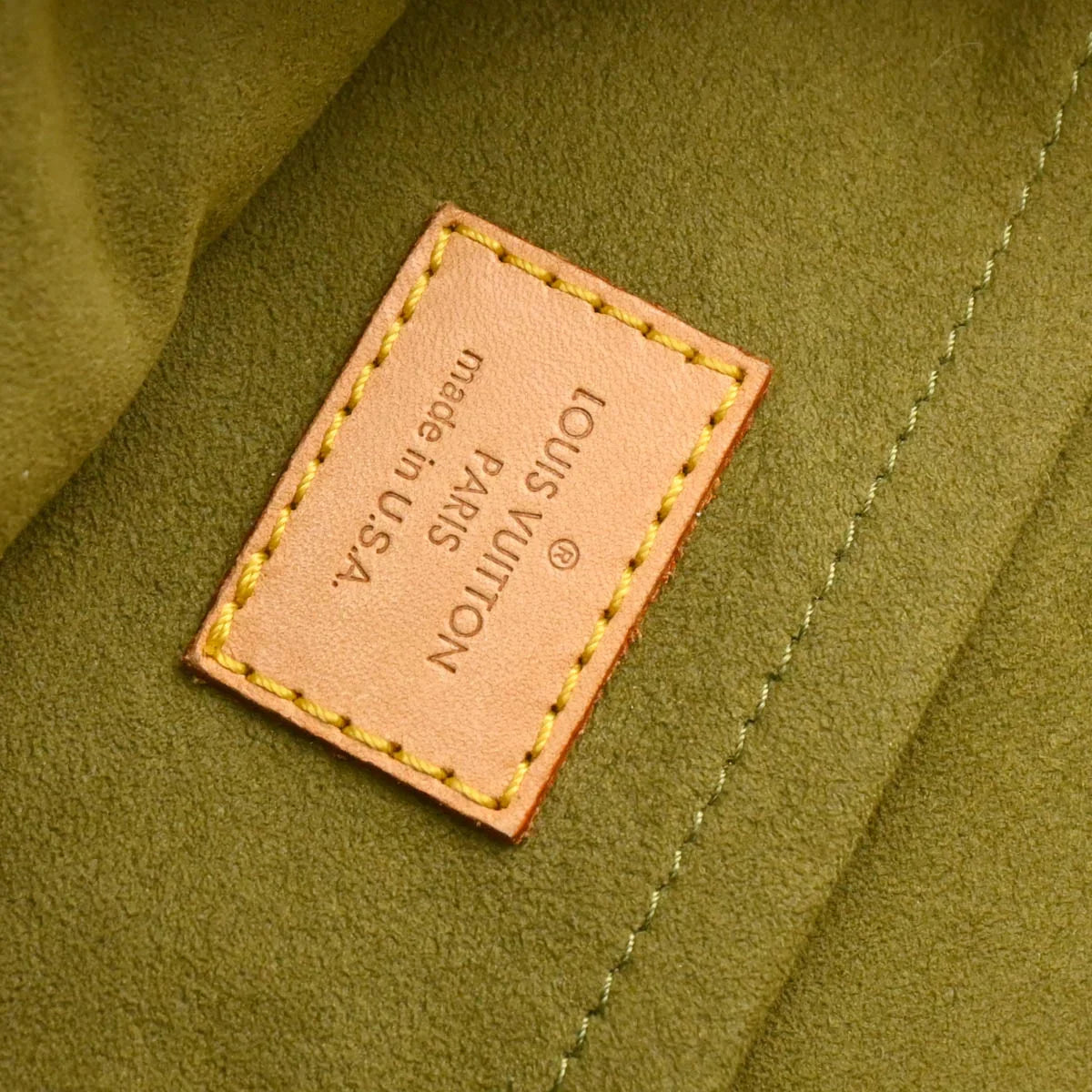 Louis Vuitton 2006 Green Monogram Denim Baggy PM Shoulder Bag M95213
