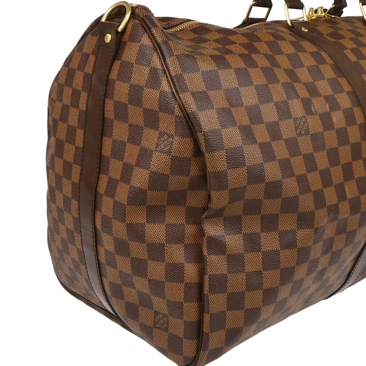 Louis Vuitton 2008 Damier Keepall Bandouliere 55 Duffle Bag N41414
