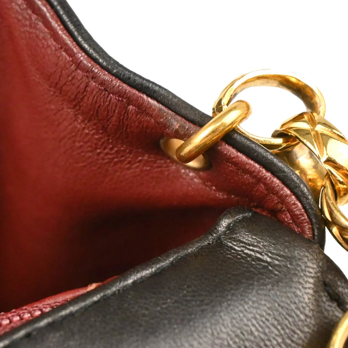 Chanel 1991-1994 Black Lambskin Chevron Shoulder Bag