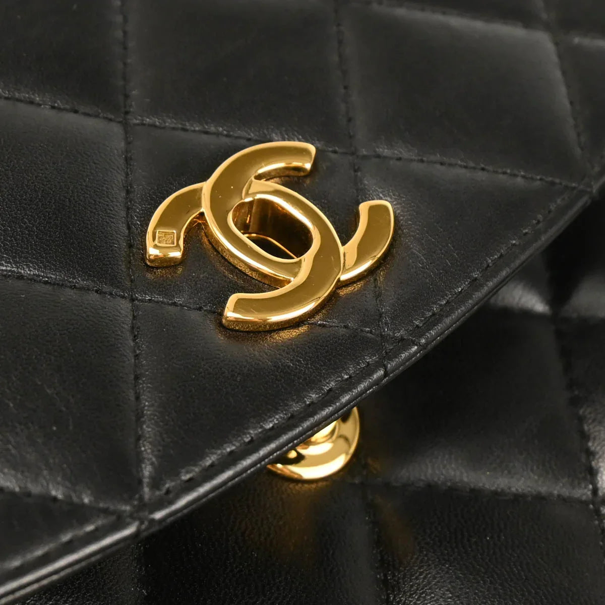 Chanel 1996-1997 Black Lambskin Handbag