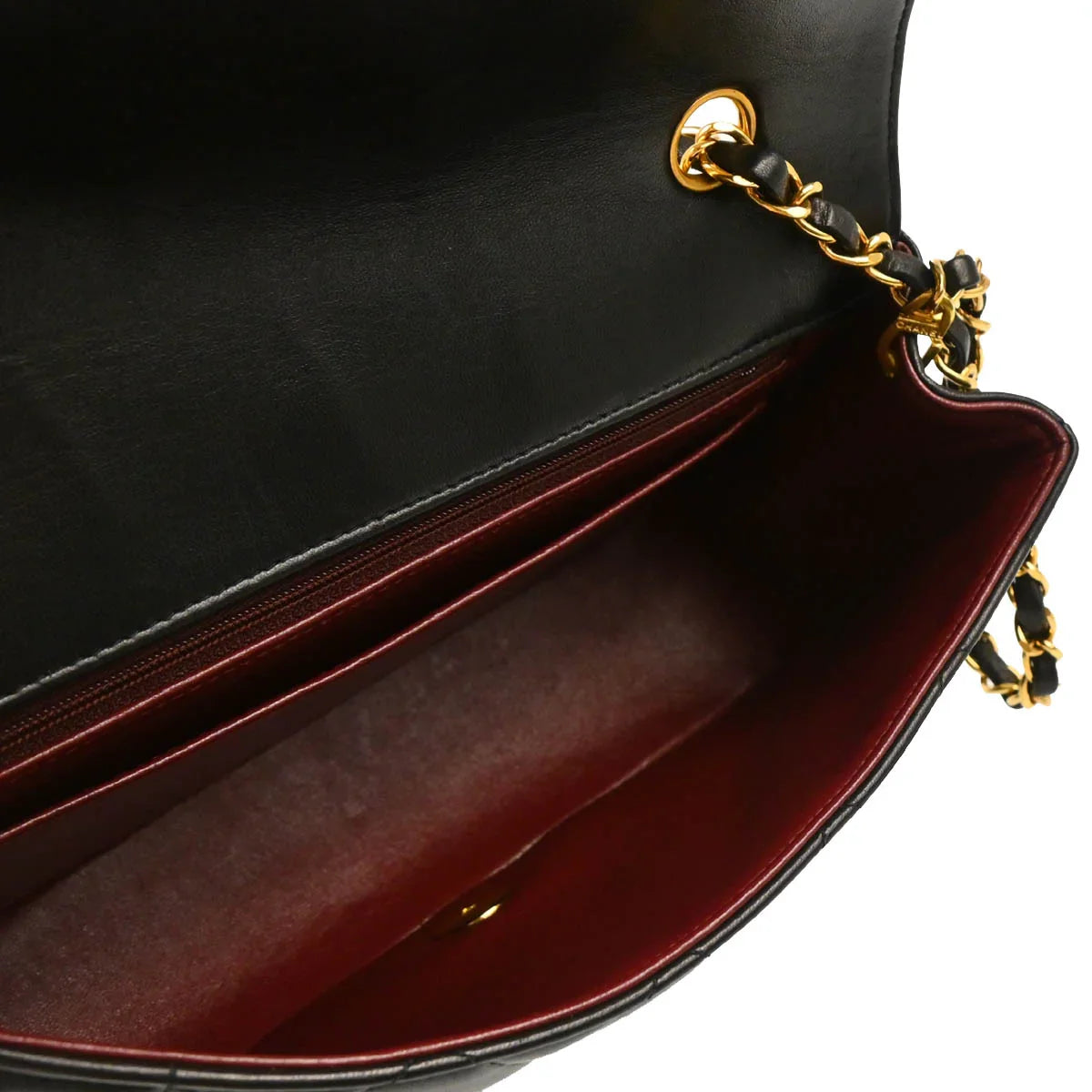 Chanel Black Lambskin Medium Diana Shoulder Bag