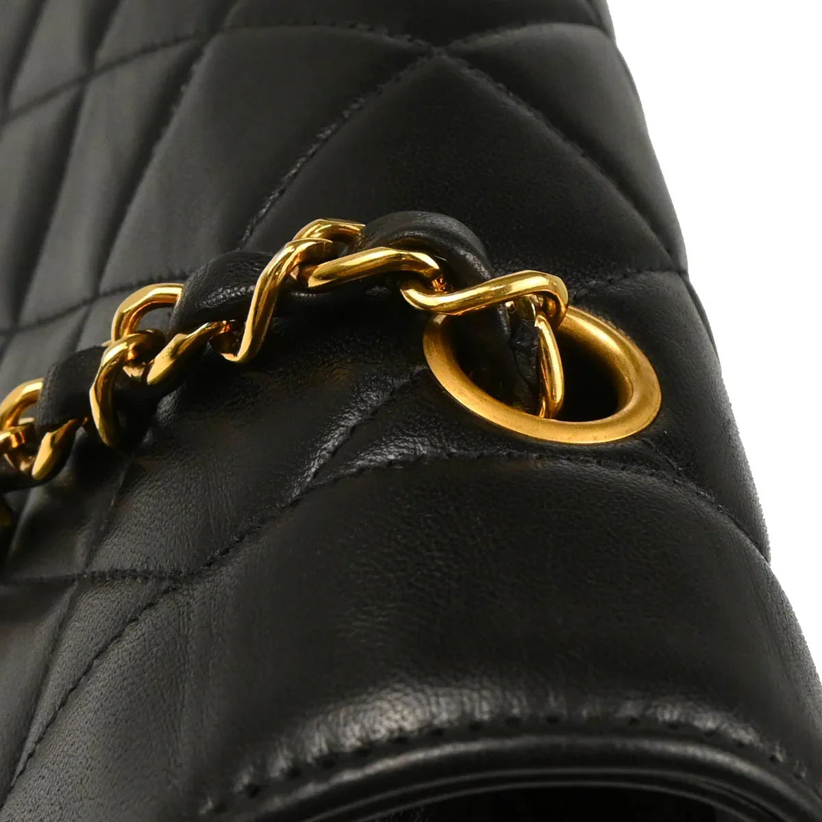 Chanel Black Lambskin Medium Diana Shoulder Bag