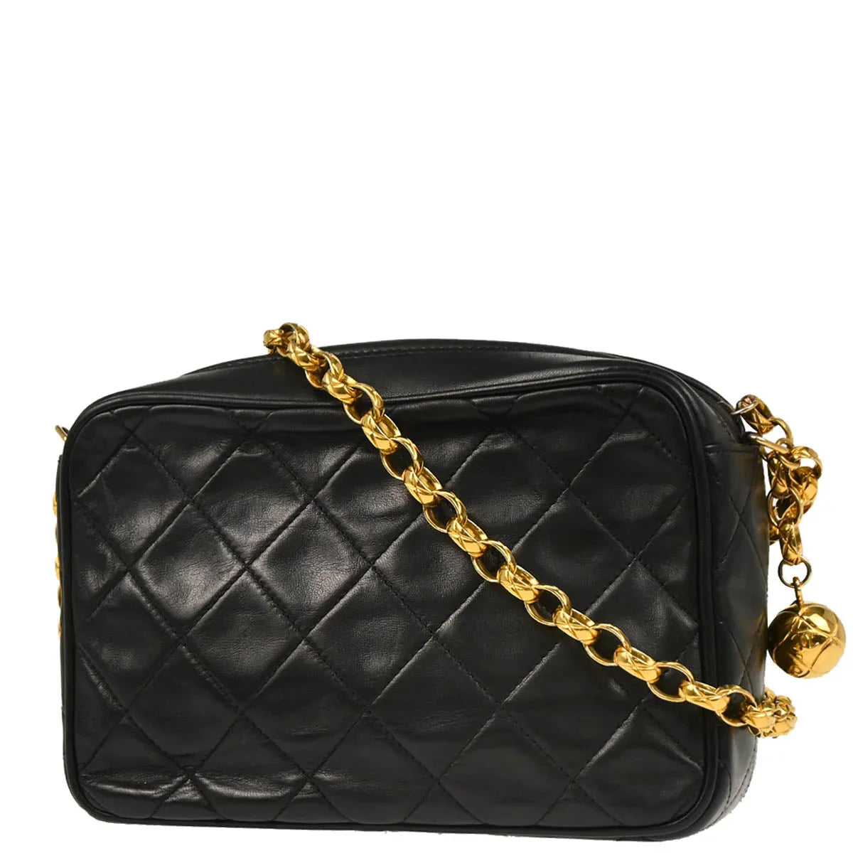 Chanel 1994-1996 Black Lambskin Camera Bag Mini