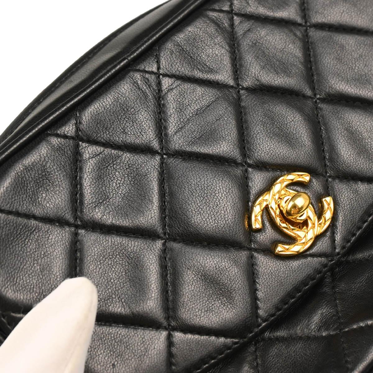Chanel 1994-1996 Black Lambskin Camera Bag Mini