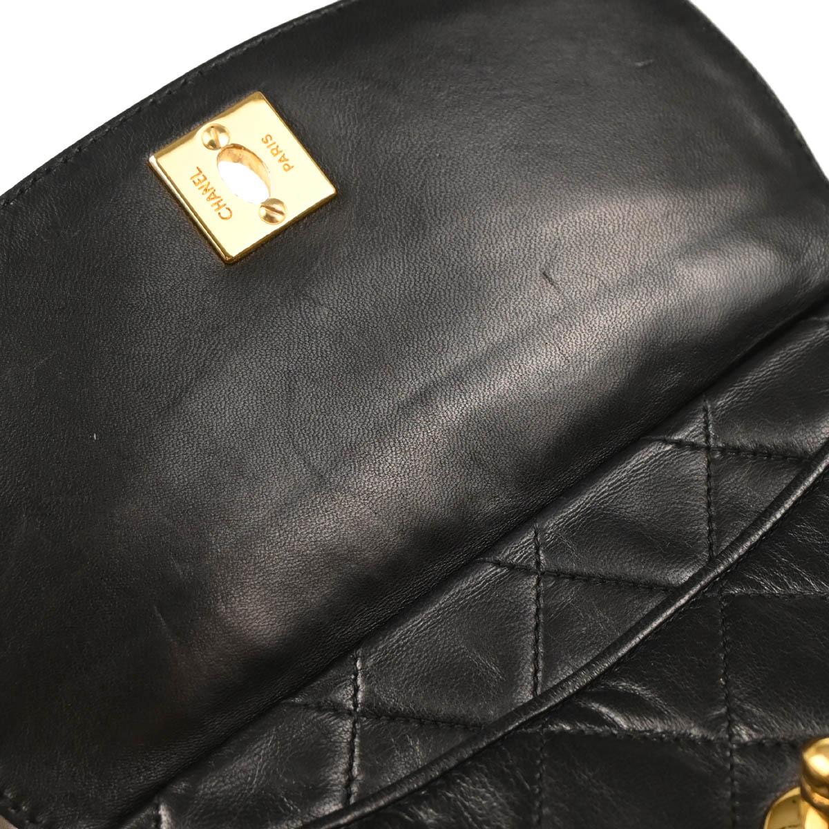 Chanel 1994-1996 Black Lambskin Camera Bag Mini