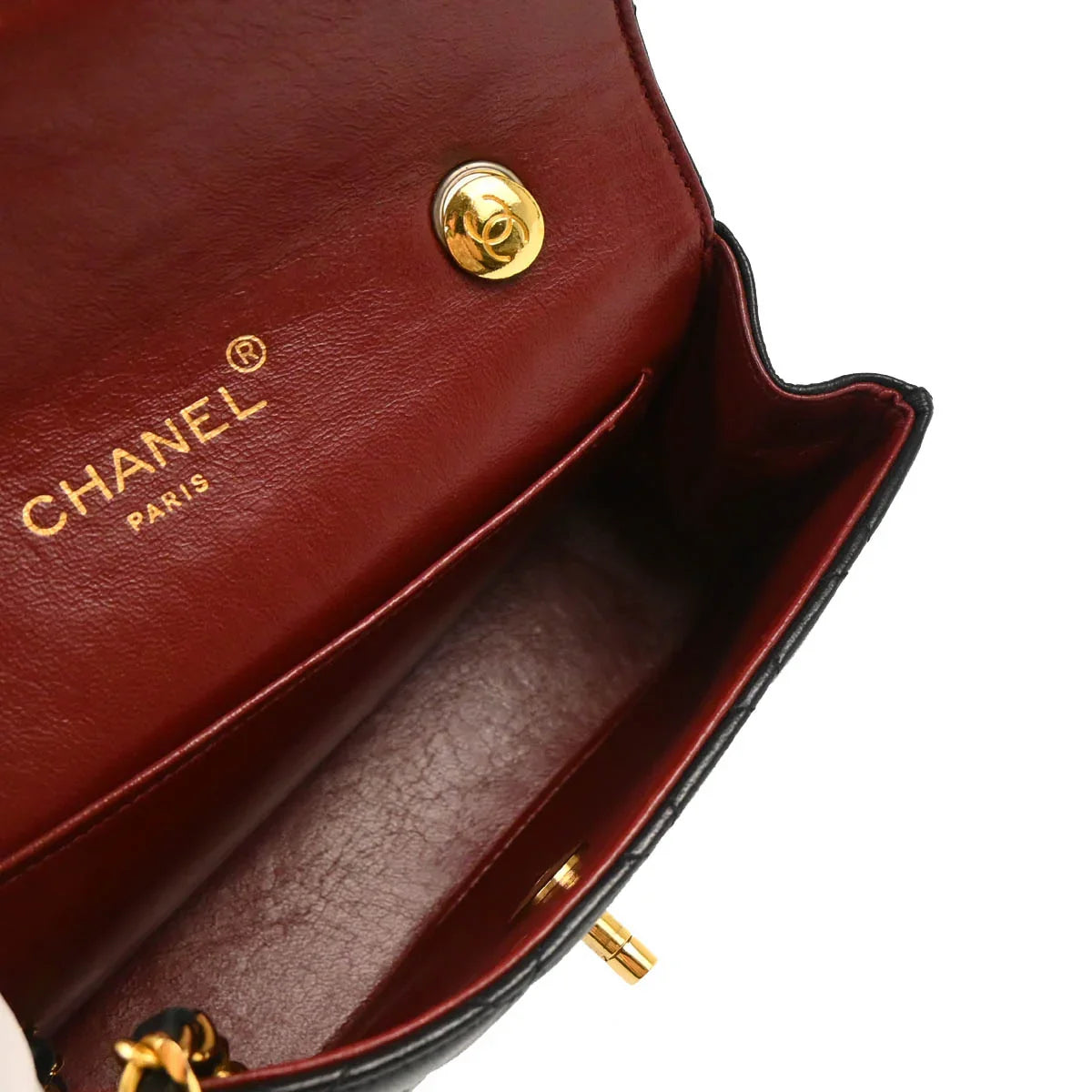 Chanel 1986-1988 Black Lambskin Shoulder Bag