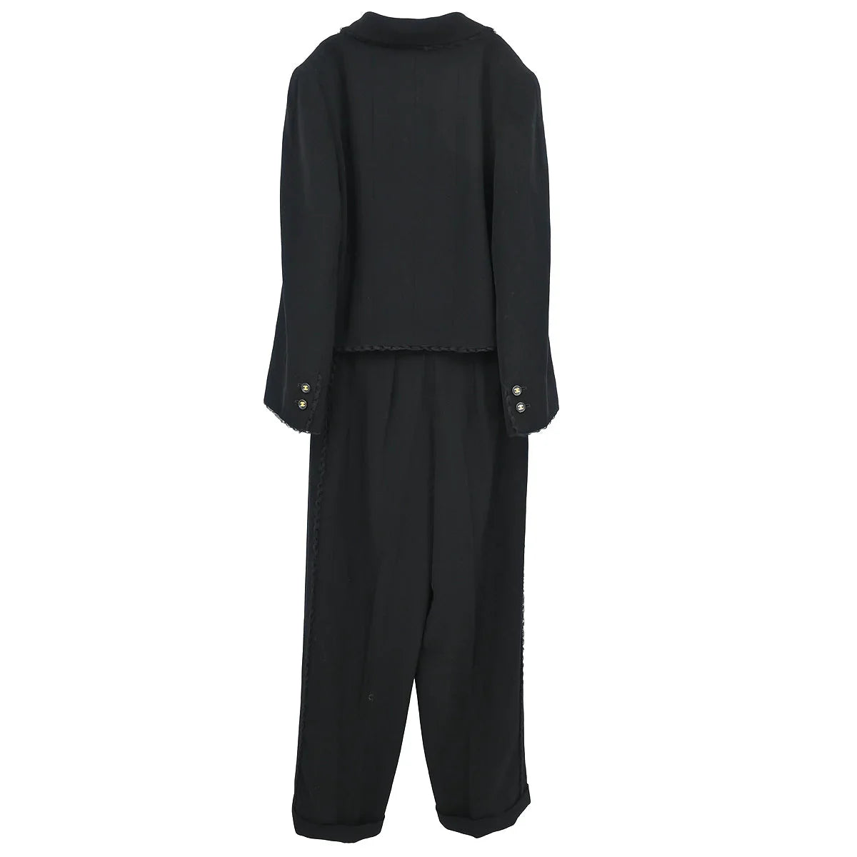 Chanel Setup Jacket Pants Black