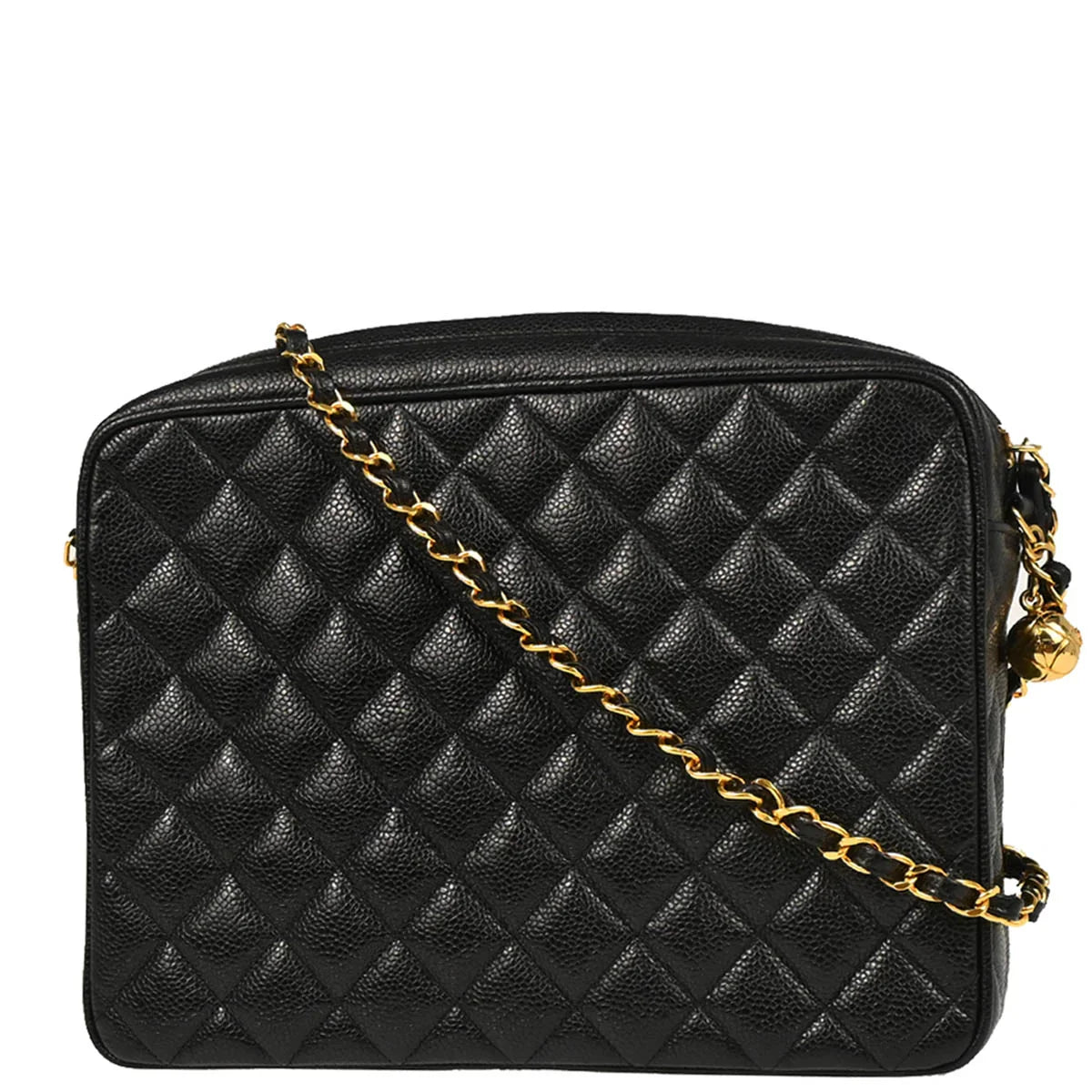 Chanel Black Caviar Camera Bag Large
