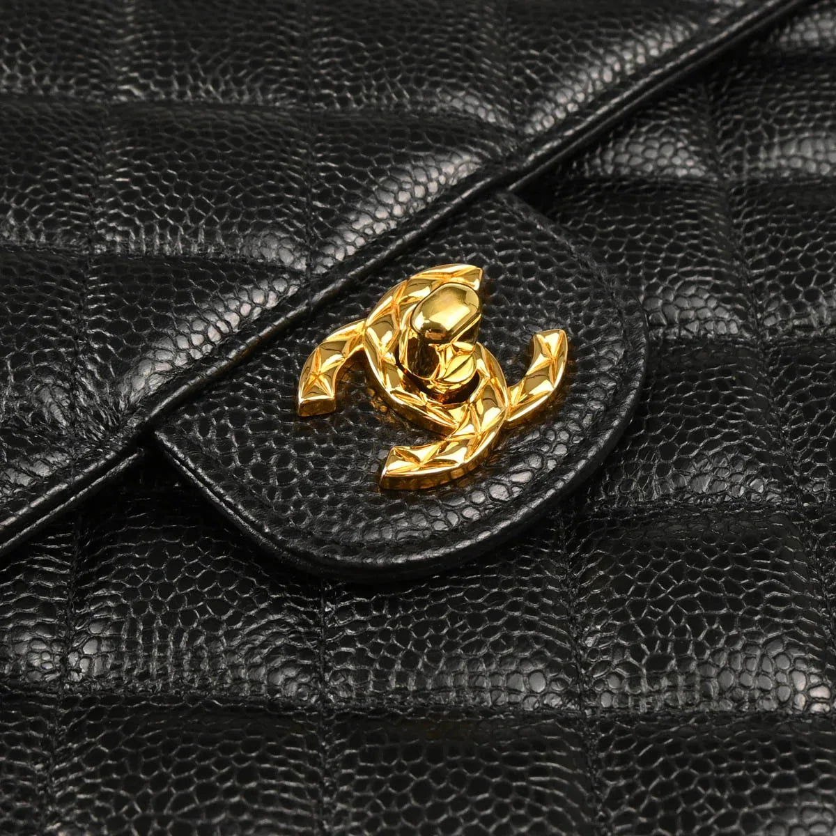 Chanel Black Caviar Camera Bag Large