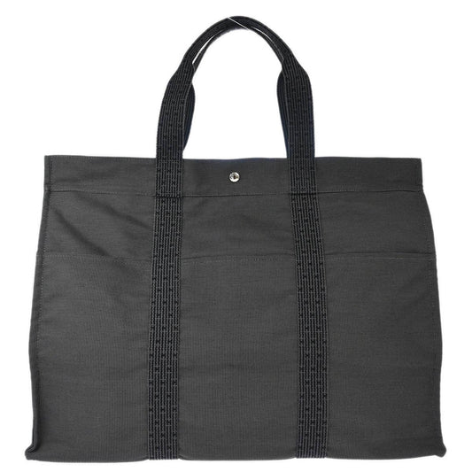 Hermes Gray Canvas Herline Tote GM Handbag
