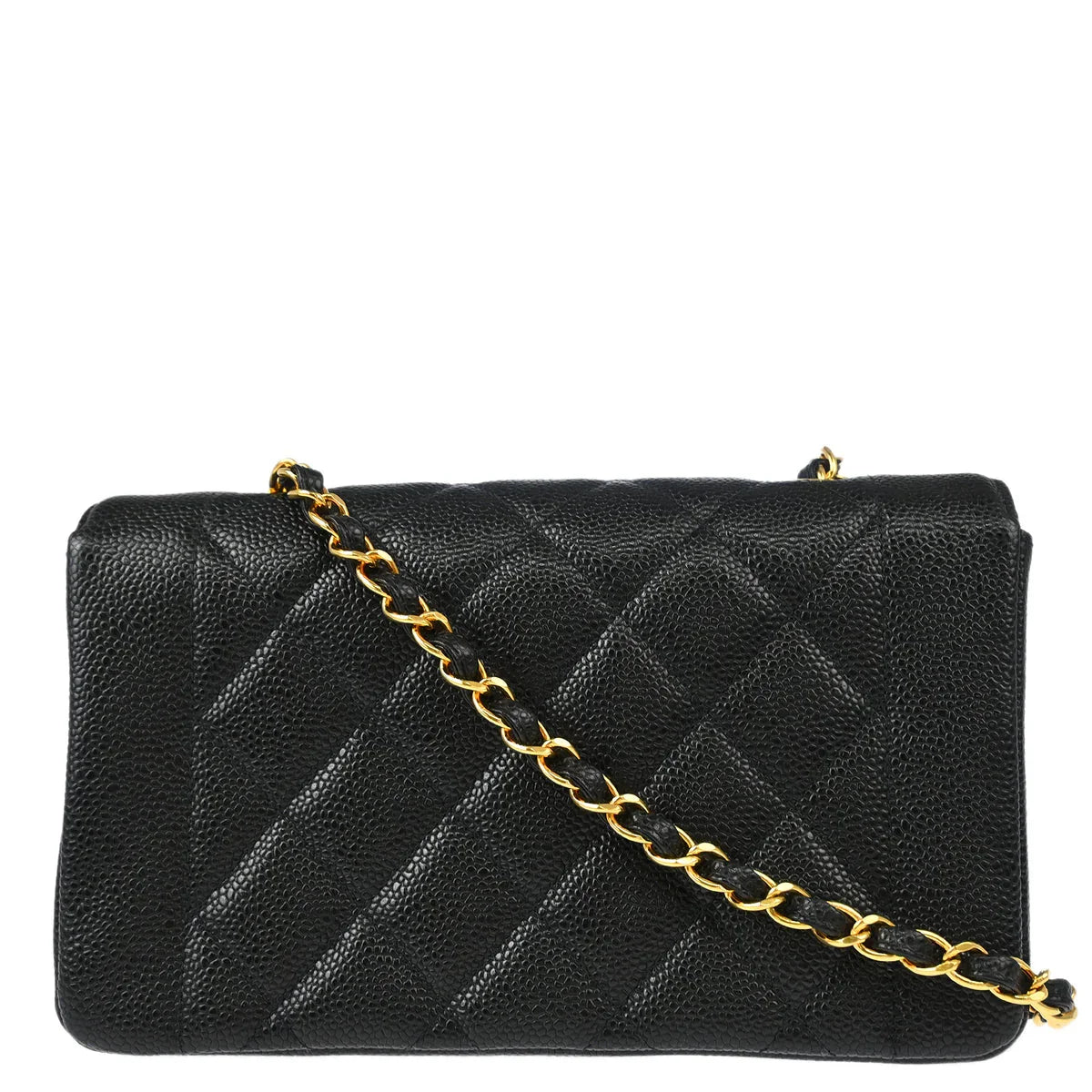Chanel Black Caviar Small Diana Shoulder Bag