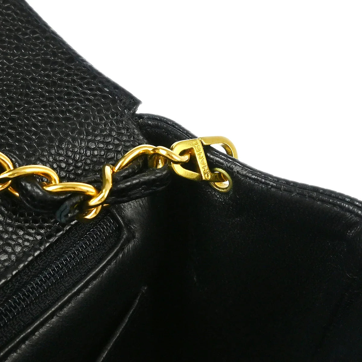 Chanel Black Caviar Small Diana Shoulder Bag