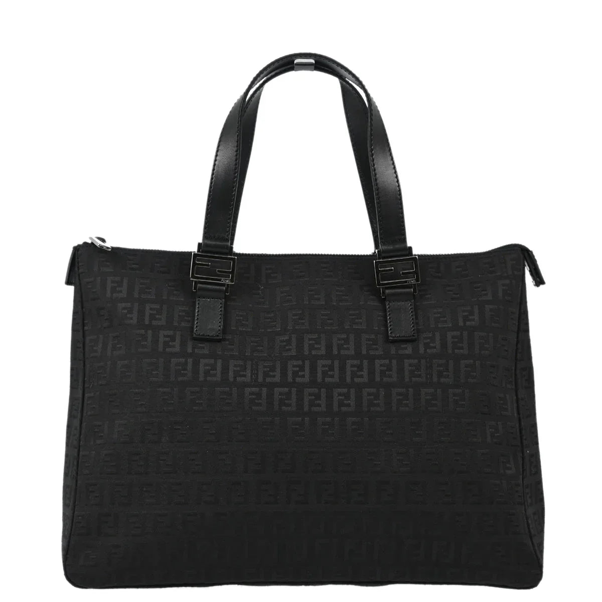 Fendi Black Zucchino Tote Handbag
