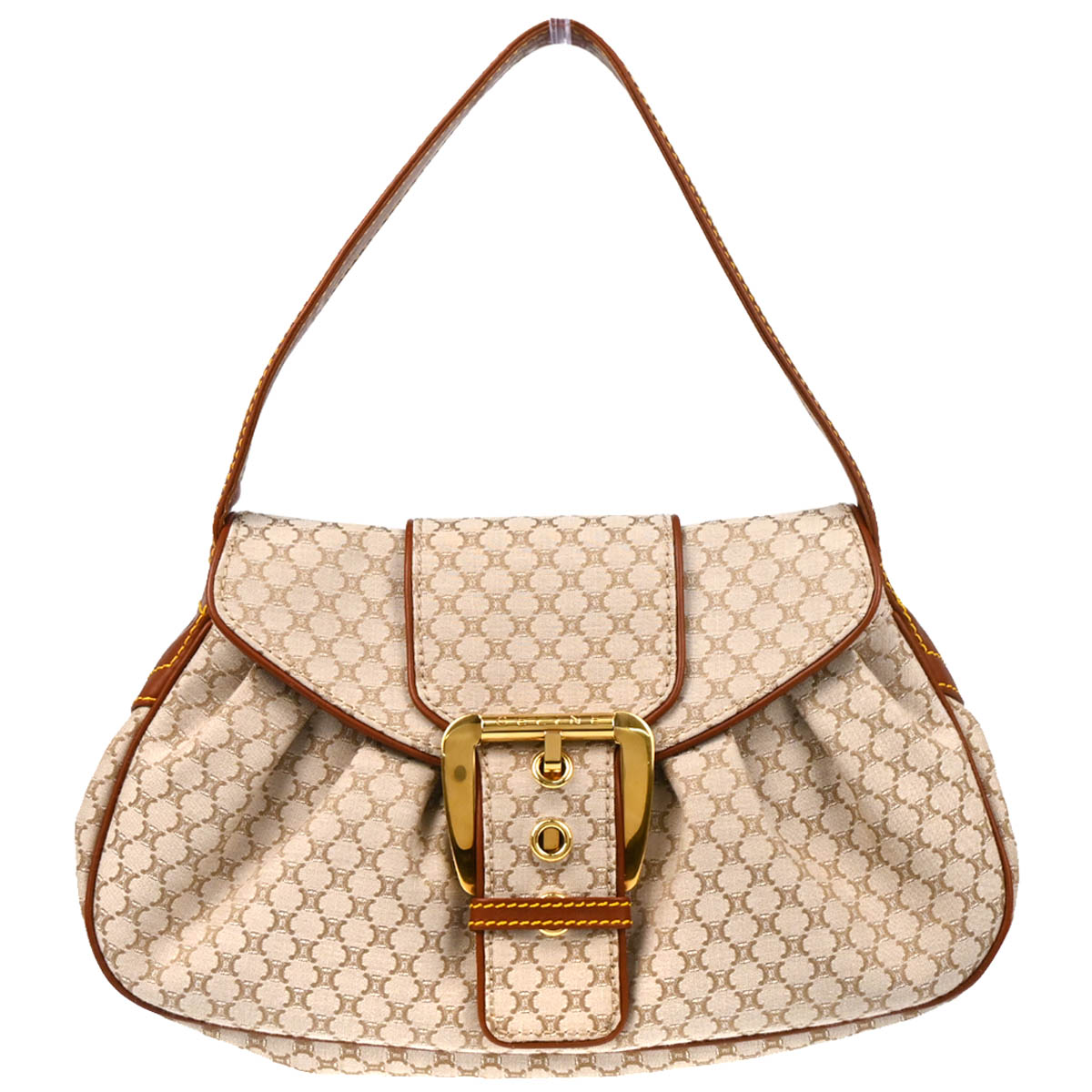 Celine Beige Canvas Macadam Handbag