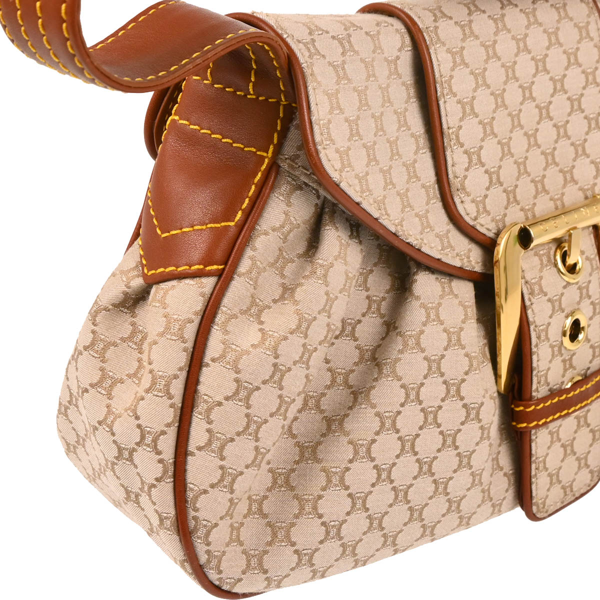 Celine Beige Canvas Macadam Handbag