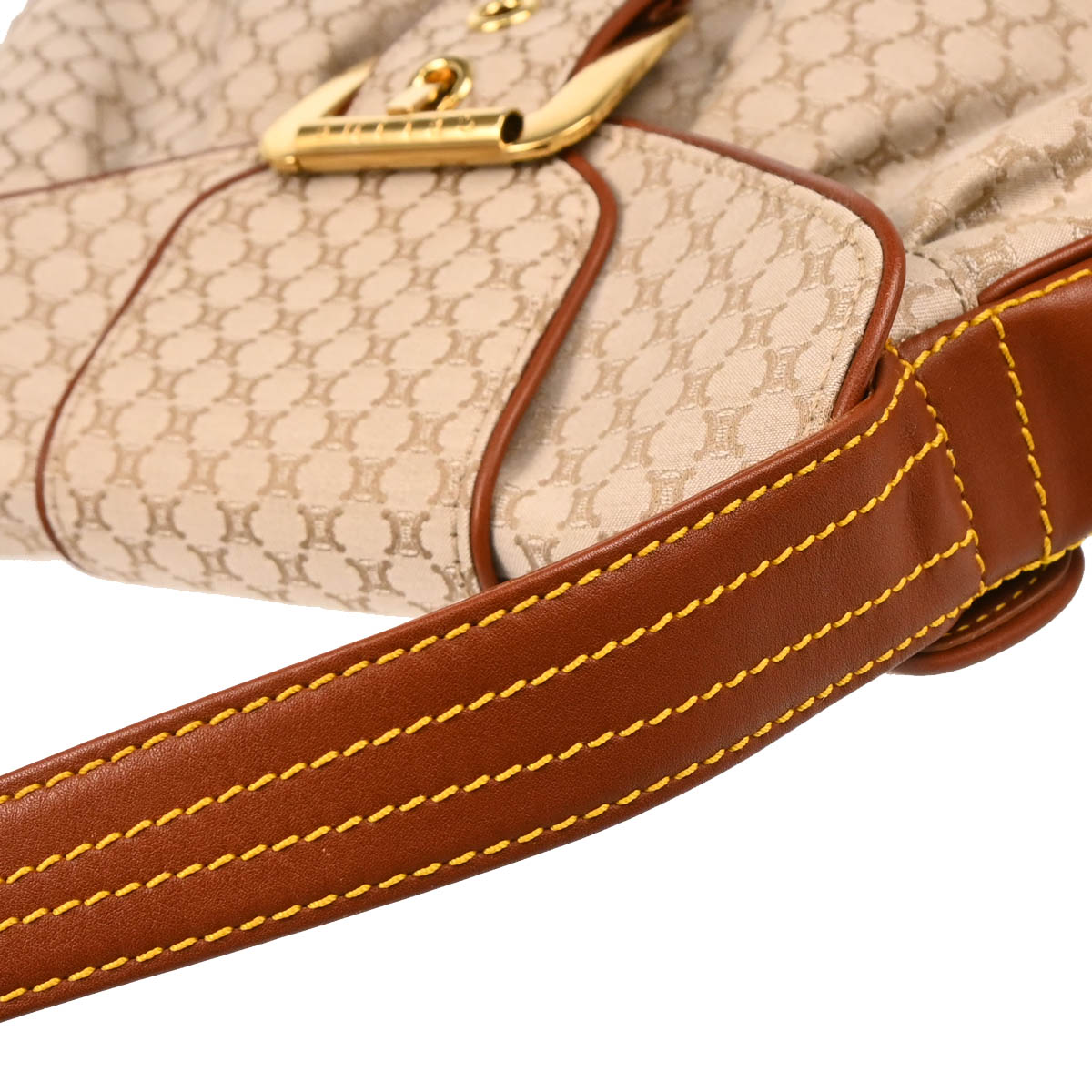 Celine Beige Canvas Macadam Handbag