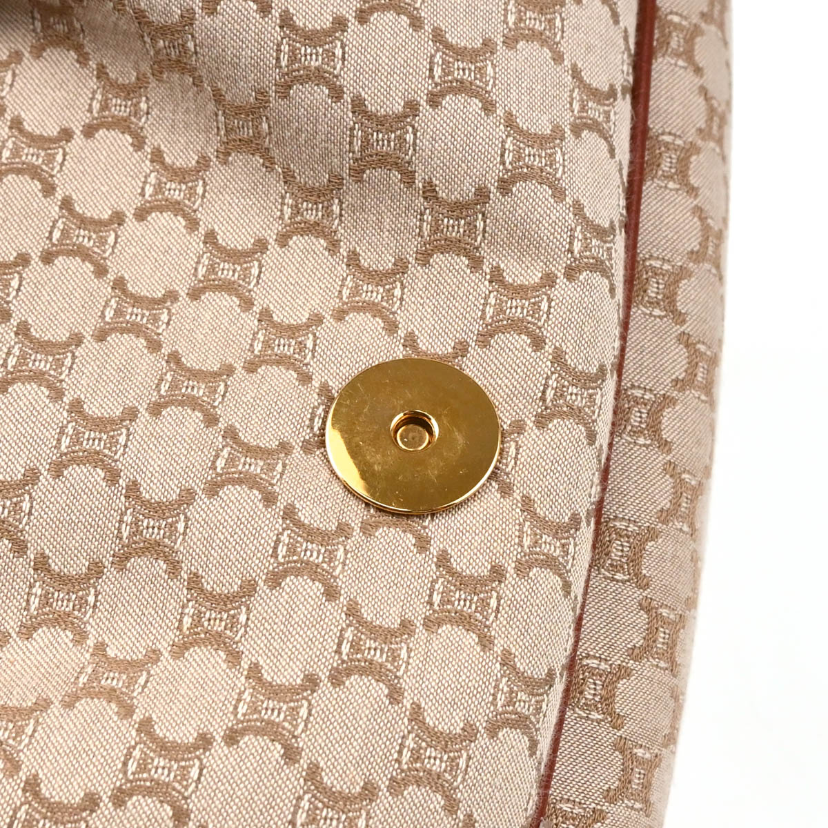 Celine Beige Canvas Macadam Handbag