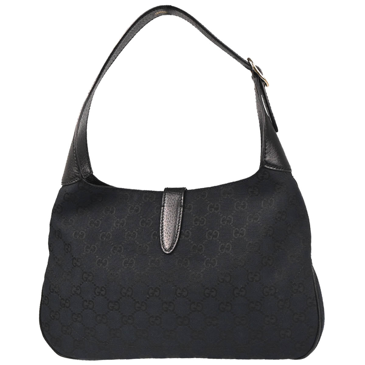 Gucci Black GG Jackie Hobo Handbag