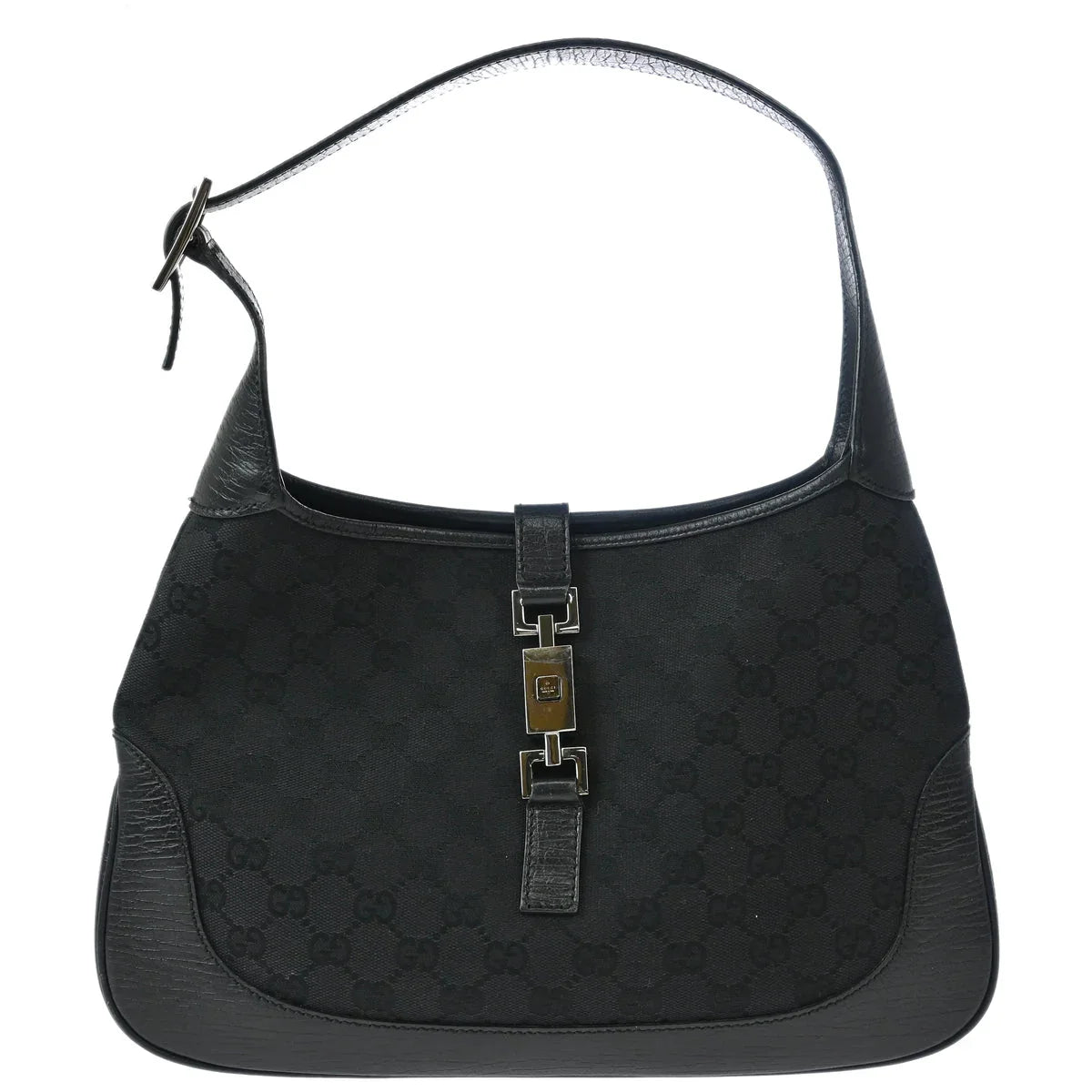Gucci Black GG Jackie Hobo Handbag