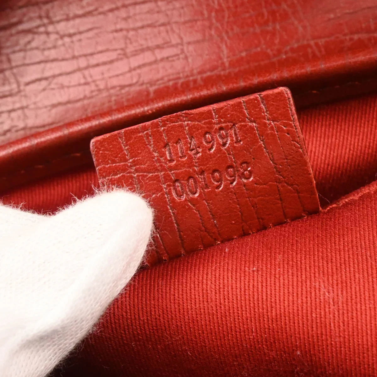 Gucci Red GG Bamboo Handbag