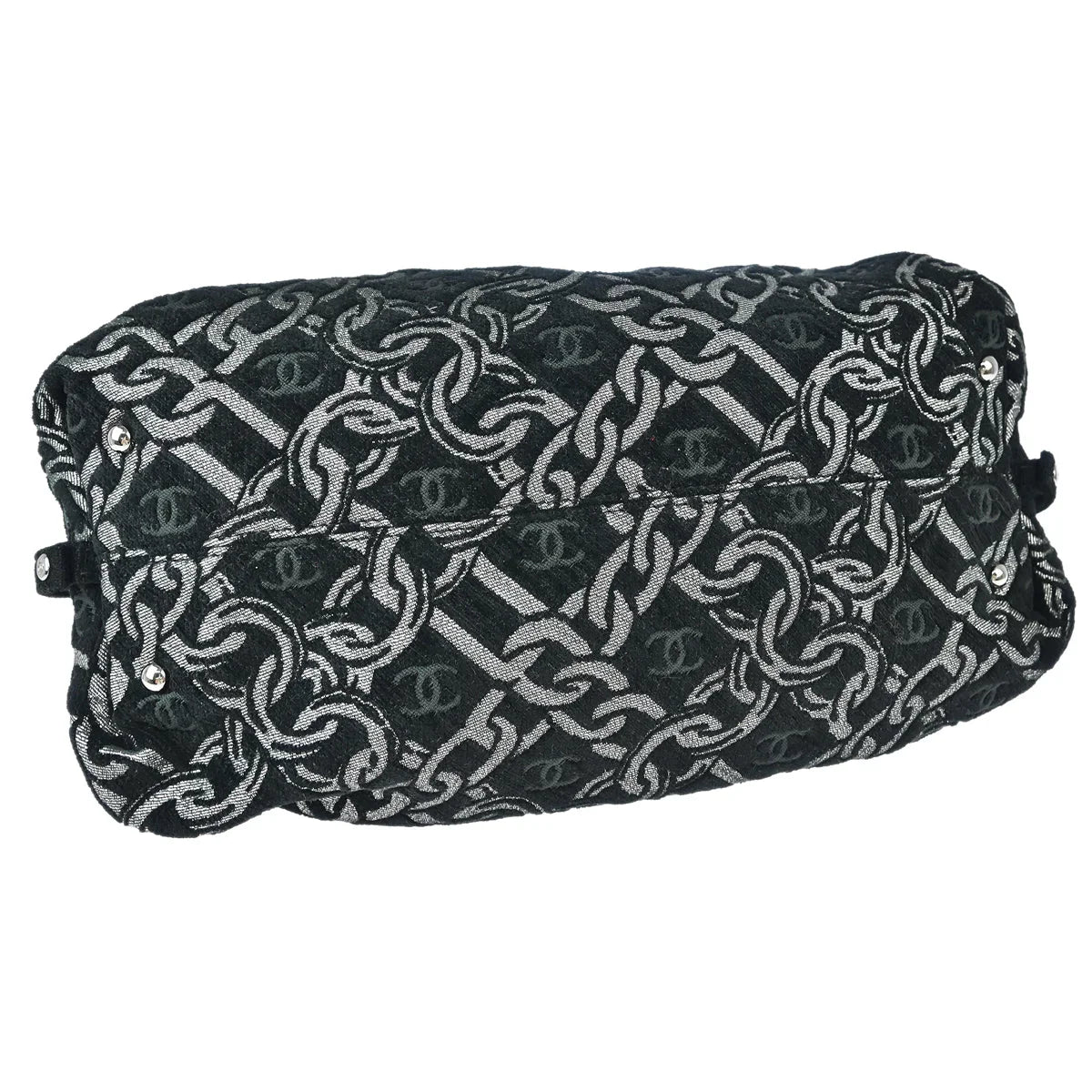 Chanel 2005-2006 Black Velvet Chain Handbag