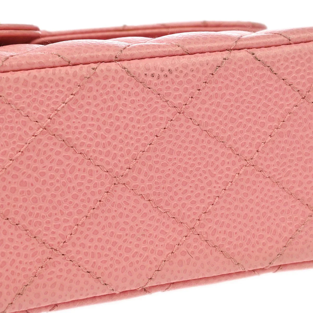 Chanel 2005-2006 Pink Caviar Small Classic Double Flap Shoulder Bag